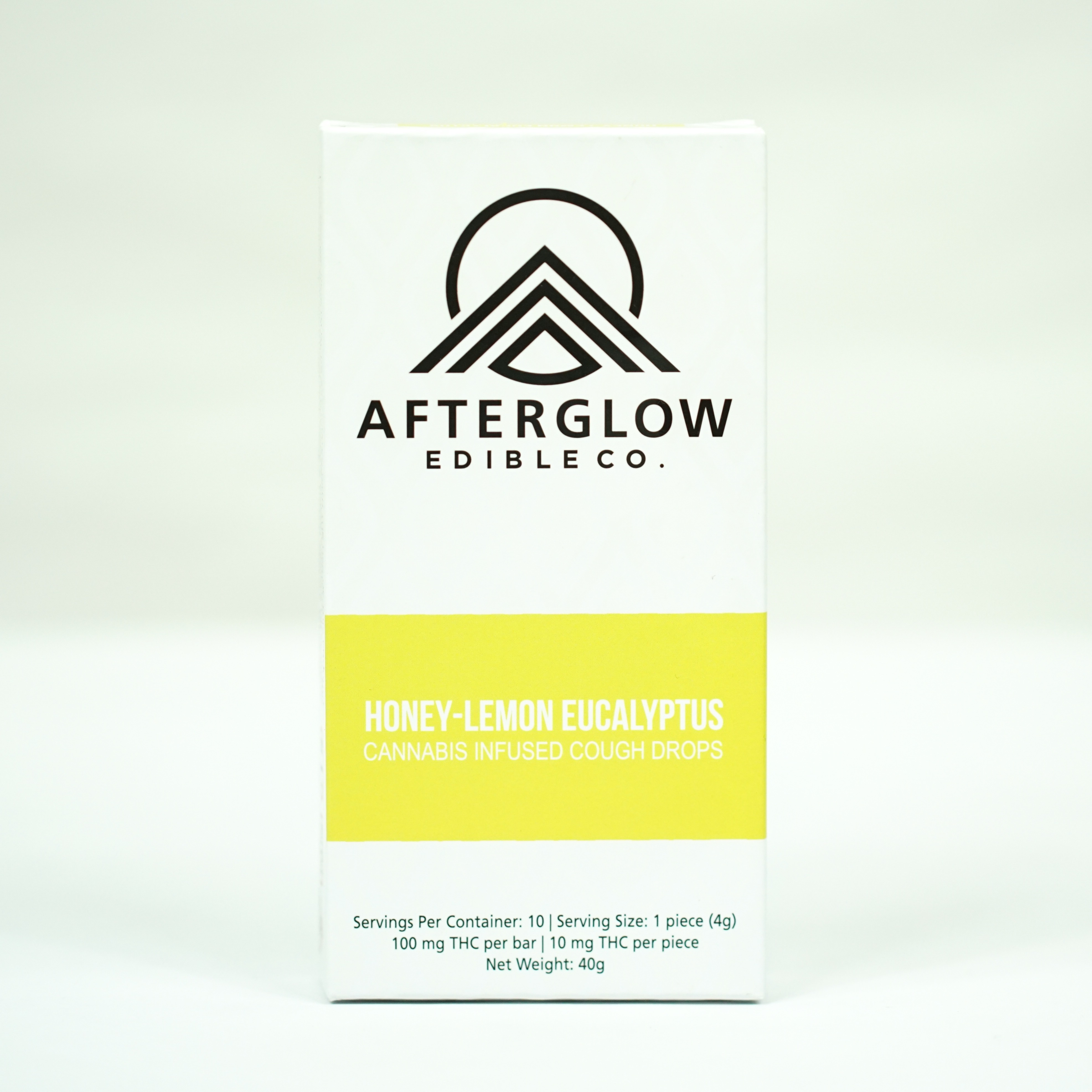 Afterglow Edible Co. Honey Lemon Eucalyptus Cough Drops 100mg 10pack