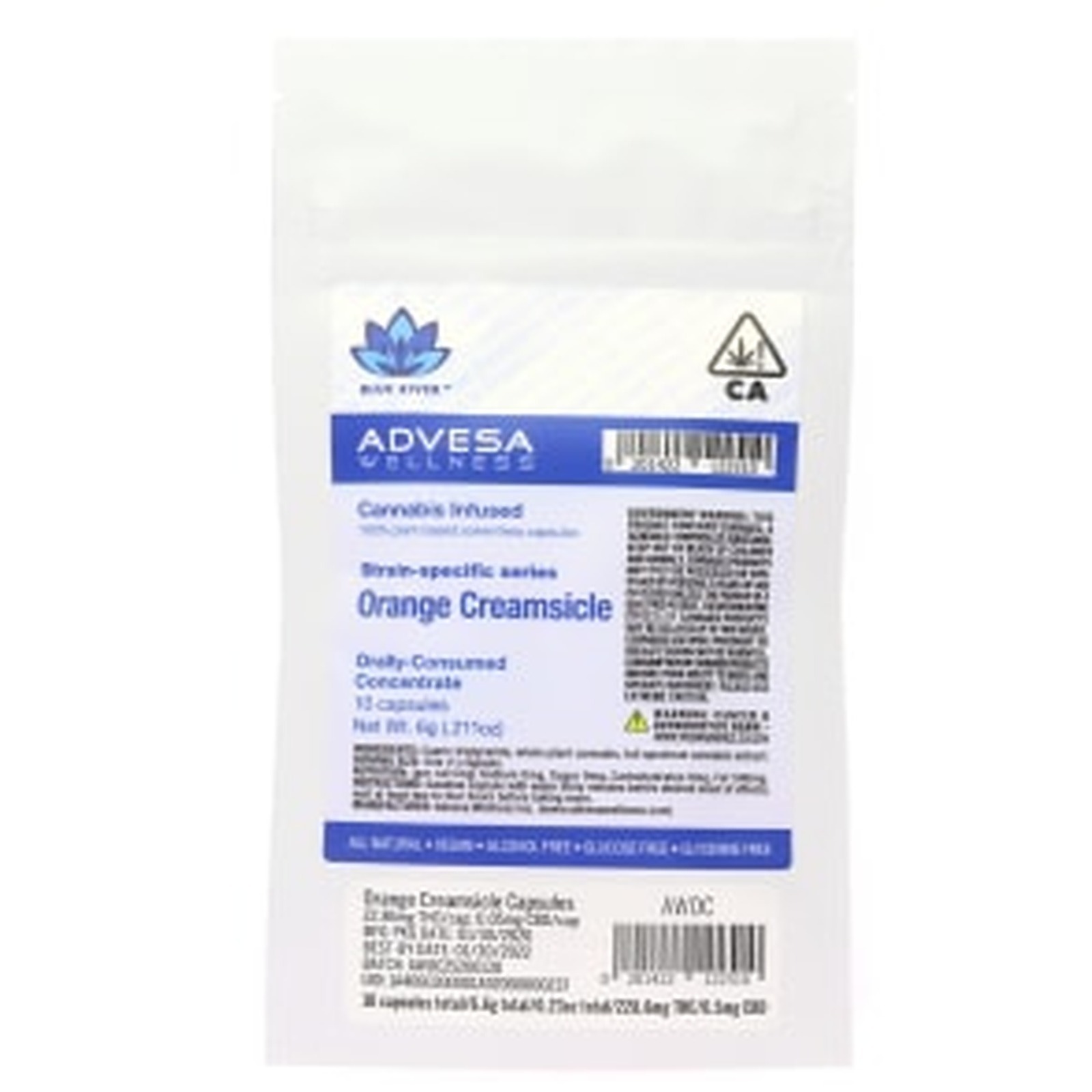 Advesa Wellness Orange Creamsicle Capsules 250mg 10pack Leafly