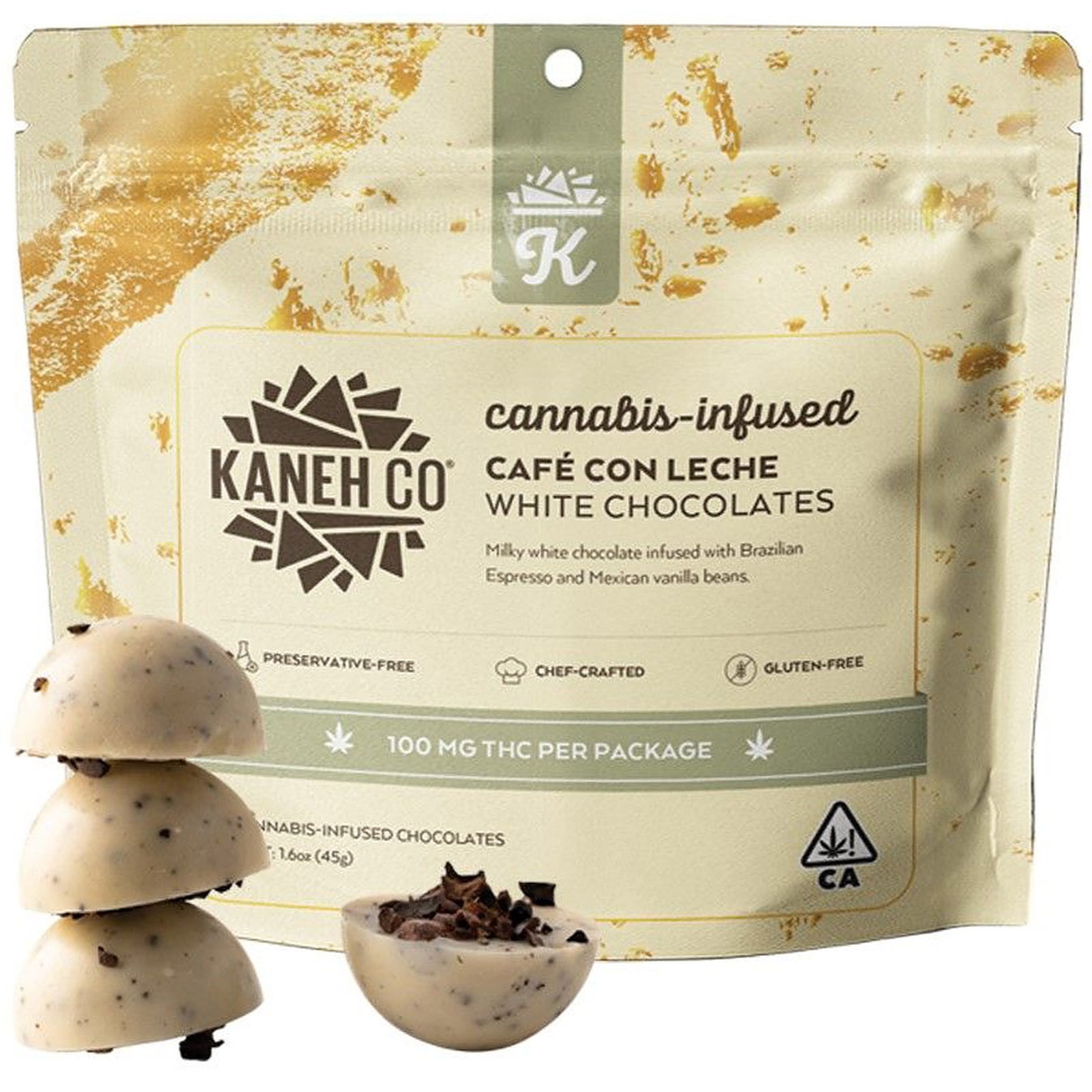 Kaneh Co. Cafe Con Leche White Chocolates [10pk] (100mg THC) Leafly
