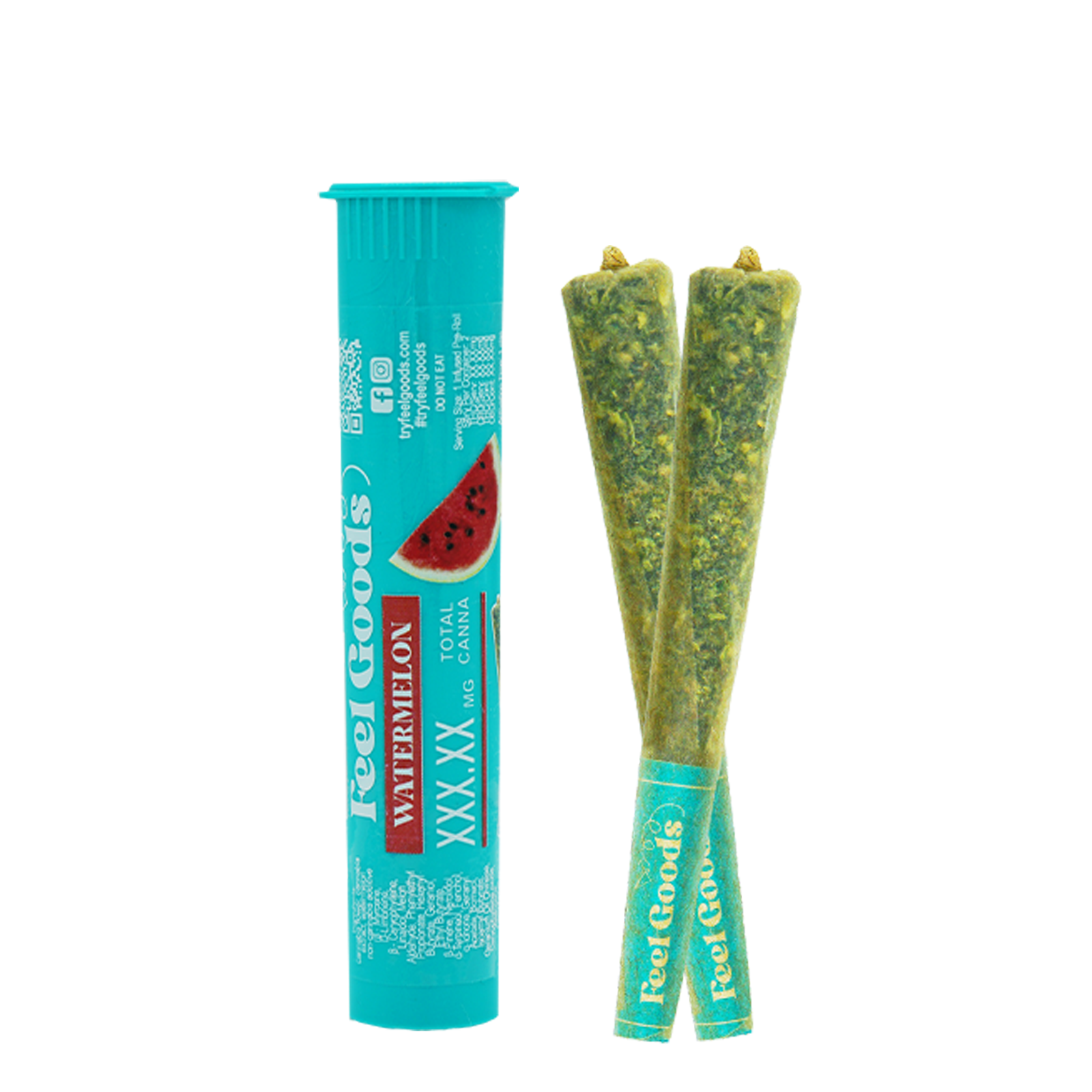 Feel Goods Sweet Watermelon 2pk .75 Gram Infused PreRolls Leafly