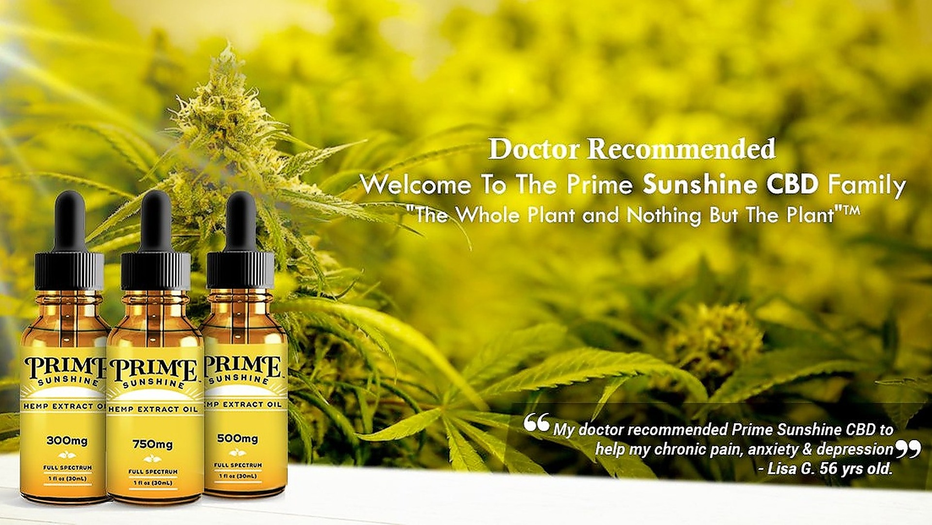 Prime Sunshine CBD SunKissed, USAGrown Hemp and Wellness Products