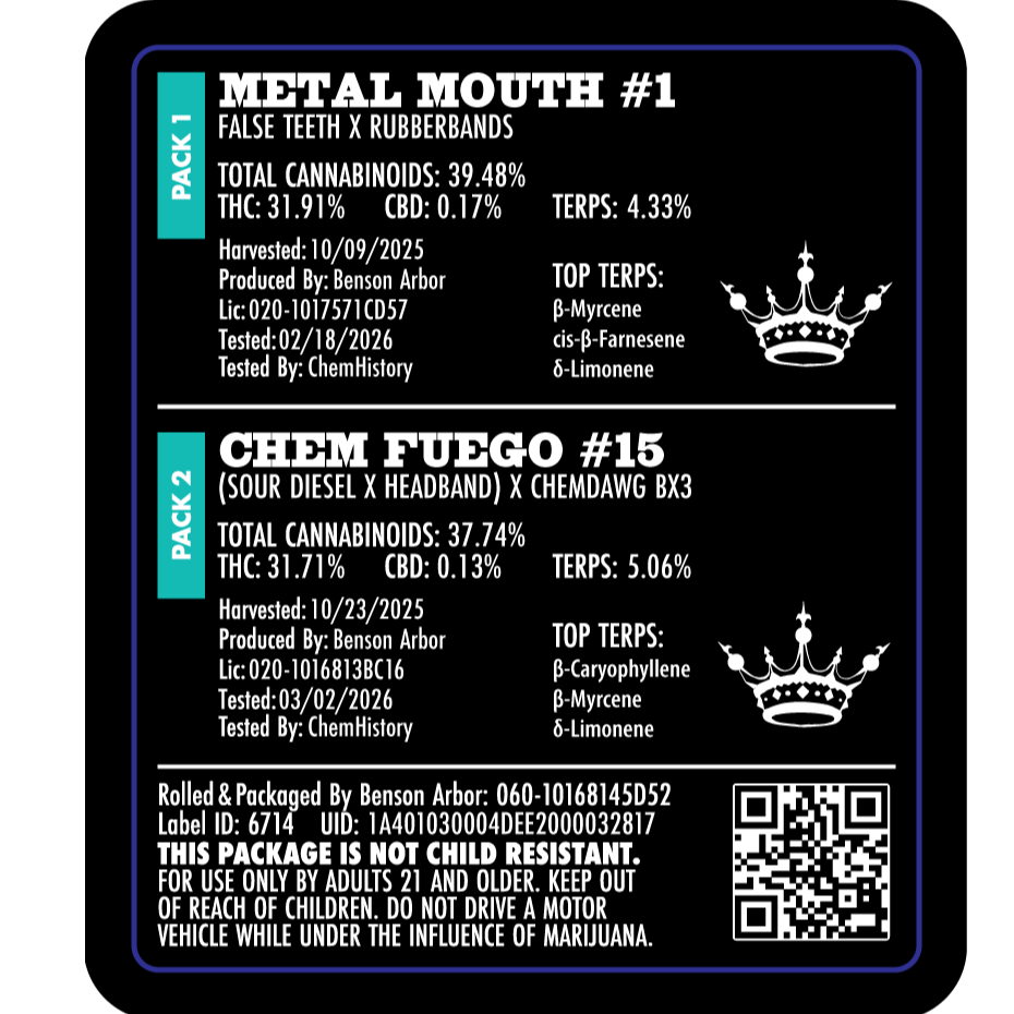 Benson Arbor: Metal Mouth #1/Chem Fuego #15