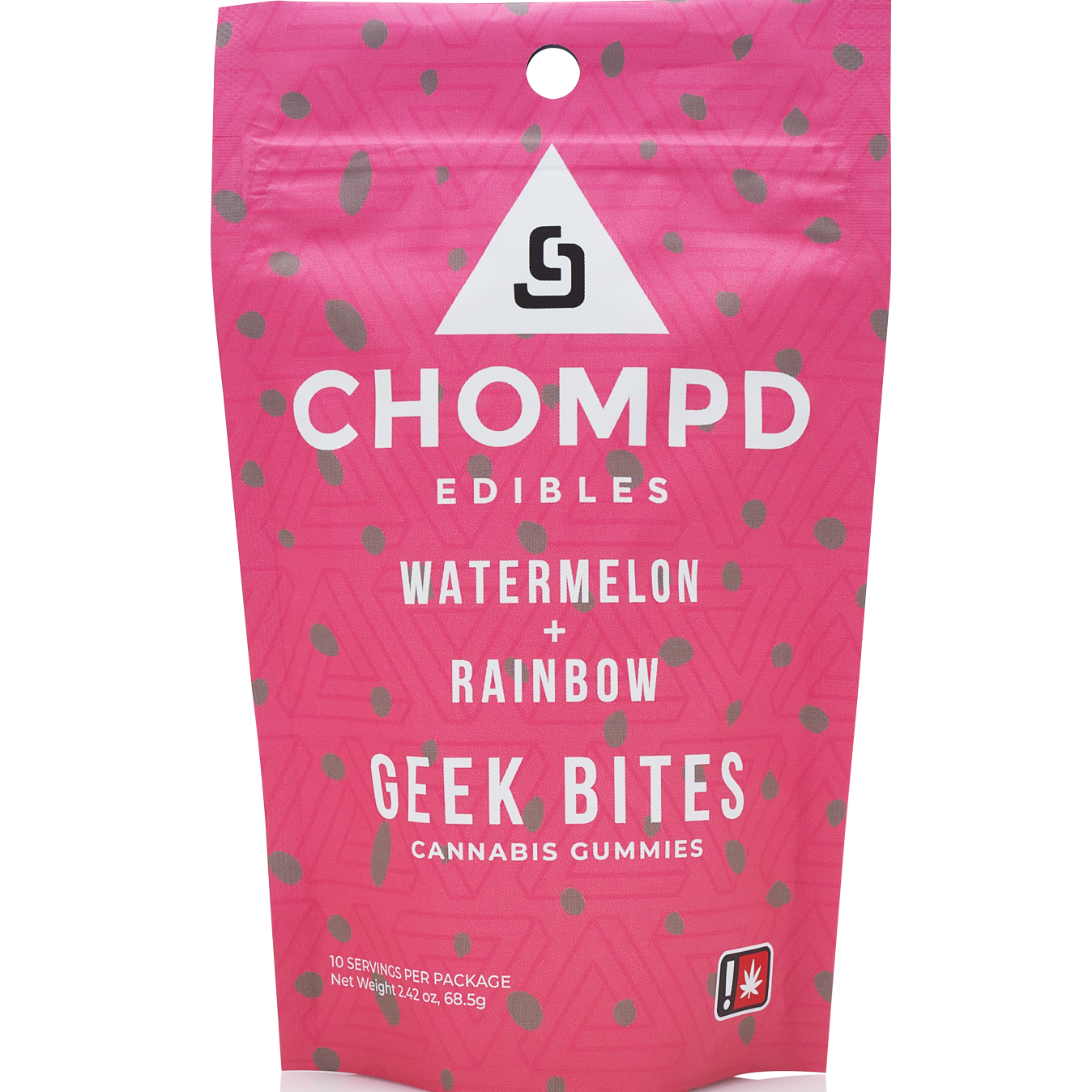 Smokiez Edibles: Chompd - 10pc Rainbow Geek Bites - Watermelon
