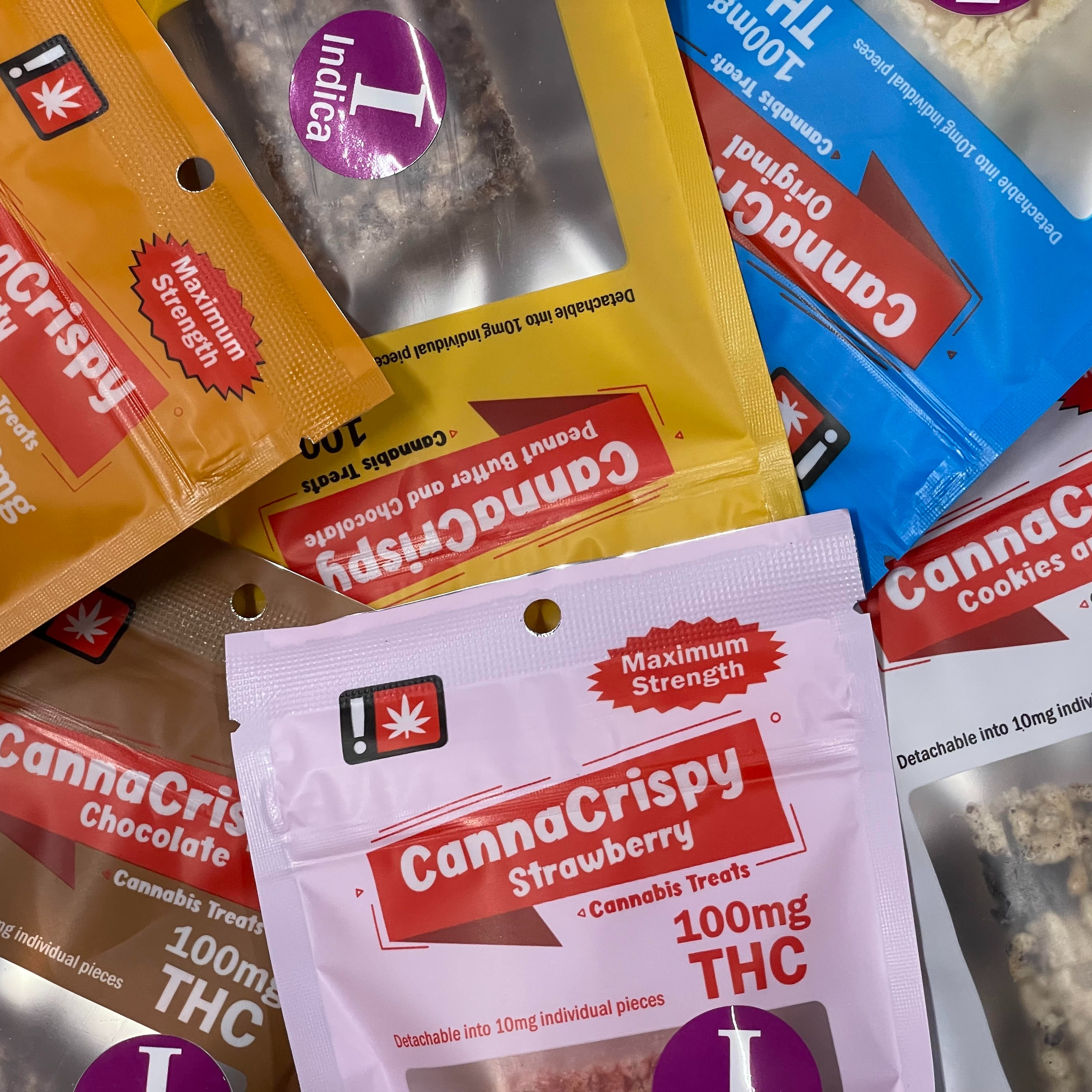 Canna Crispy: Chocolate-Canna Crispy-100MG Indica Crispy