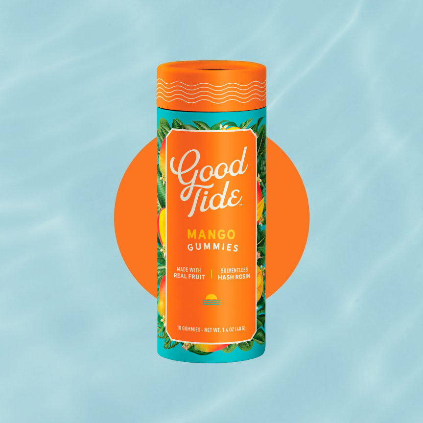 Good Tides: Mango Solventless Indica 10pk Fruit Gummies