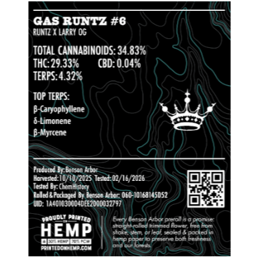 Benson Arbor: Gas Runtz #6