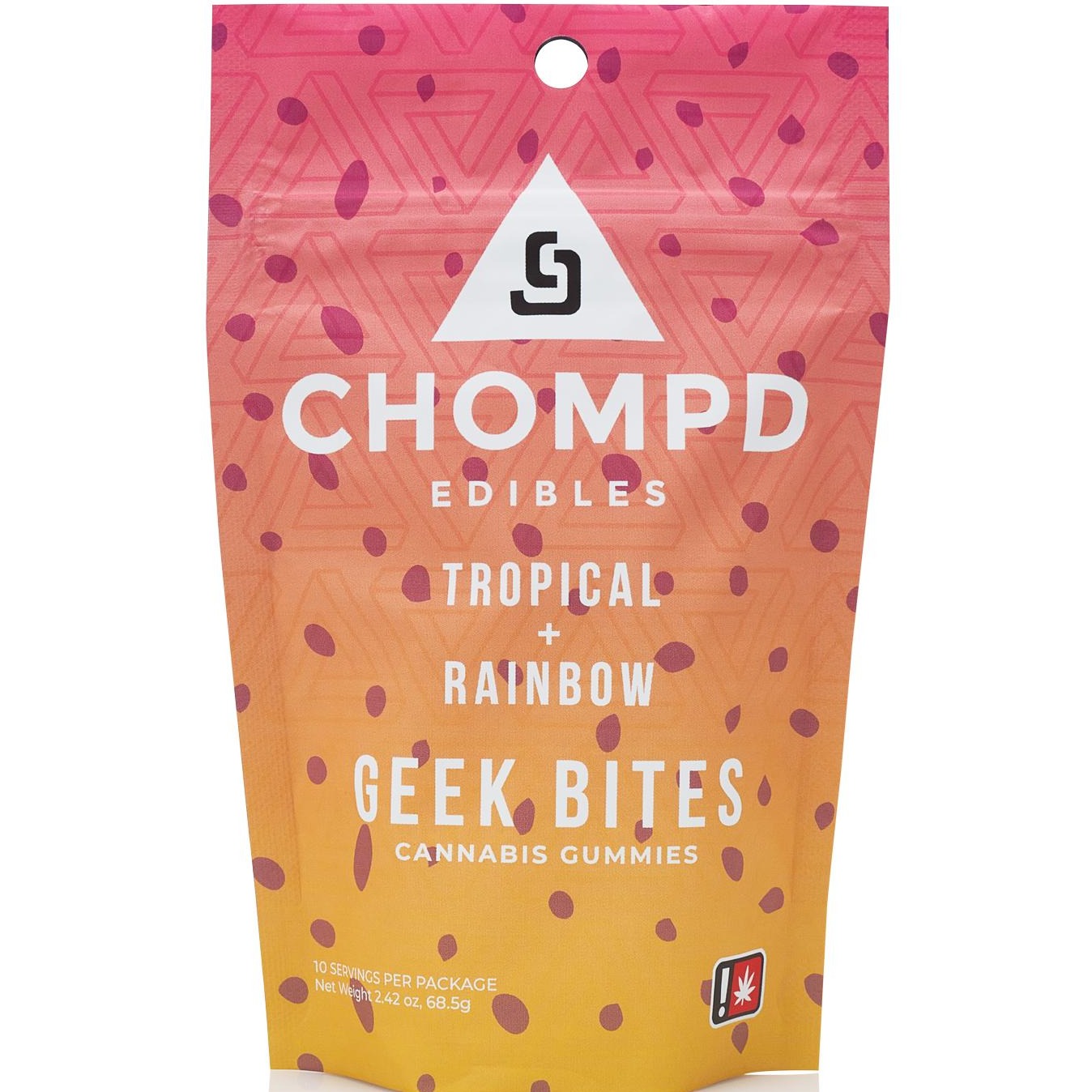 Smokiez Edibles: Chompd - 10pc Rainbow Geek Bites - Tropical