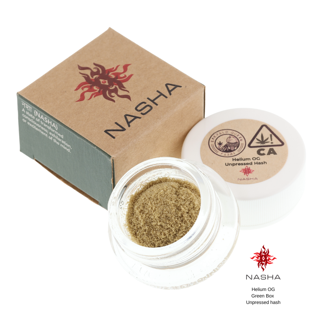NASHA Helium OG 1.2g Green Unpressed Hash (Emerald Queen Farms) Leafly