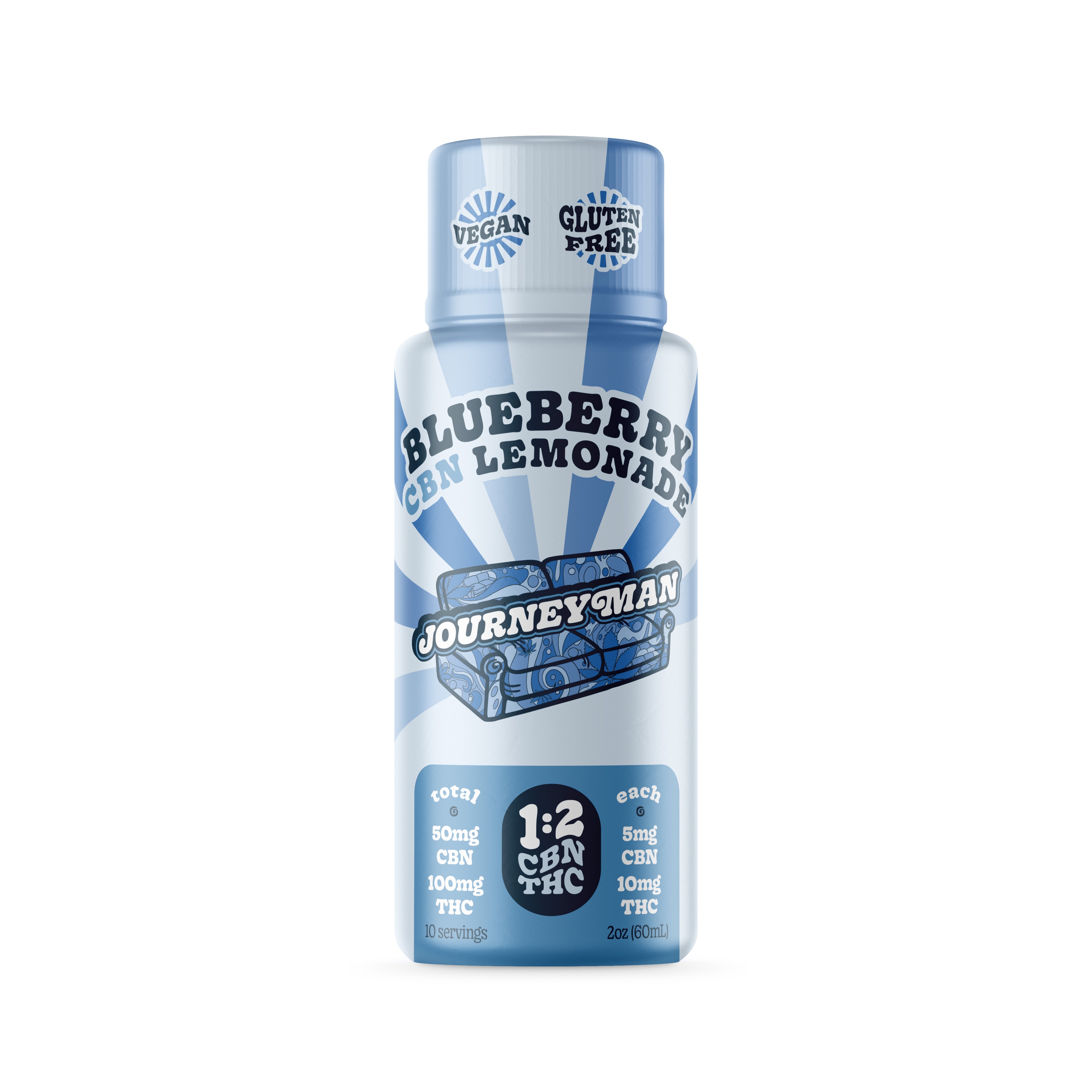 Journeyman - 1:2 Blueberry Lemonade Shot (I/CBN) 100mg THC 50mg CBN