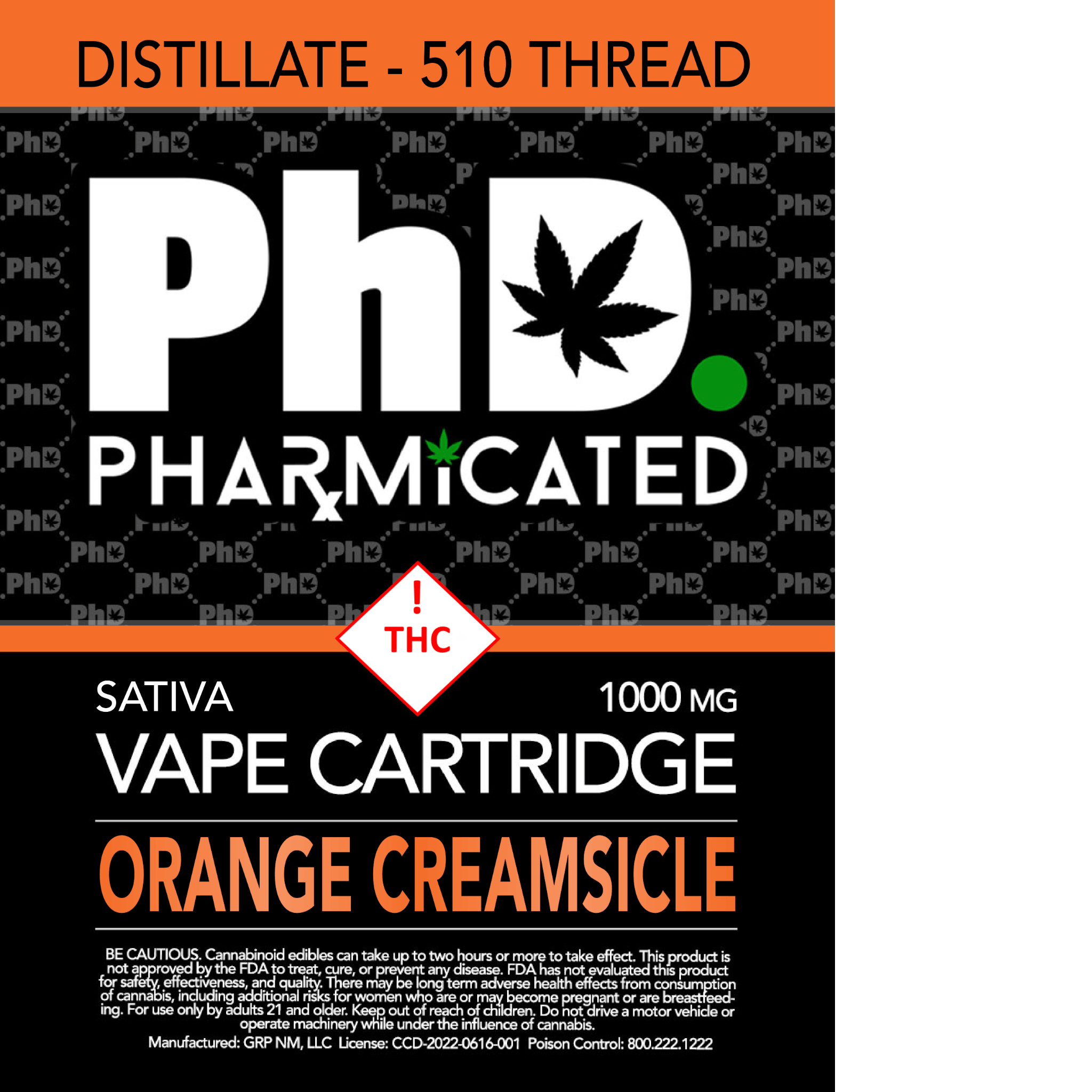 Pharmicated - Orange Creamsicle (I) 1g Cartridge