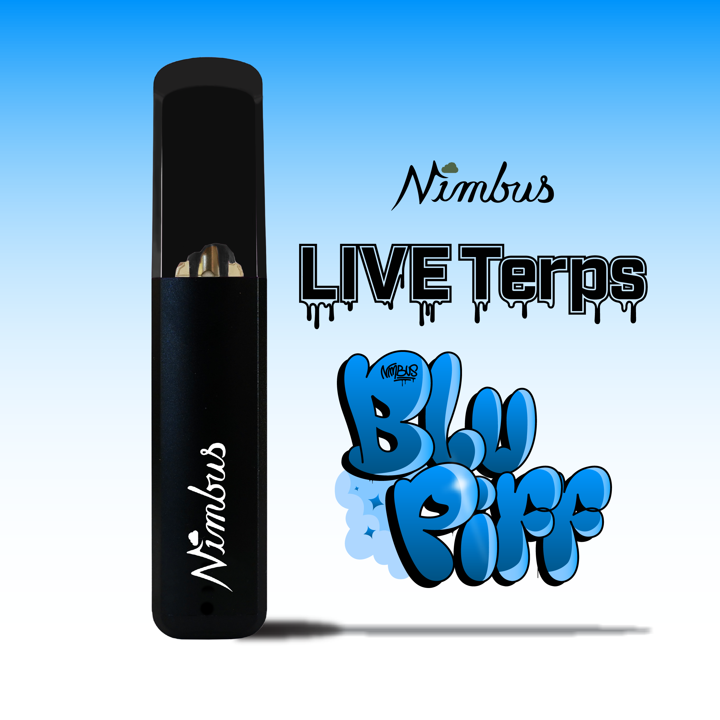 Nimbus Cannabis Co.: 1.0g Live Terps Disposable - Blu Piff | Leafly