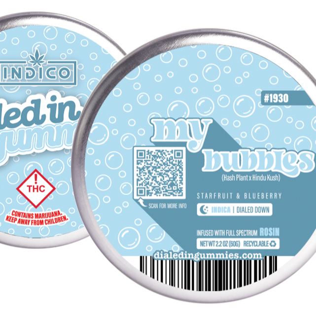 Dialed In... Gummies: My Bubbles [Batch #1930] Blueberry & Starfruit Flavors | 100mg | Leafly