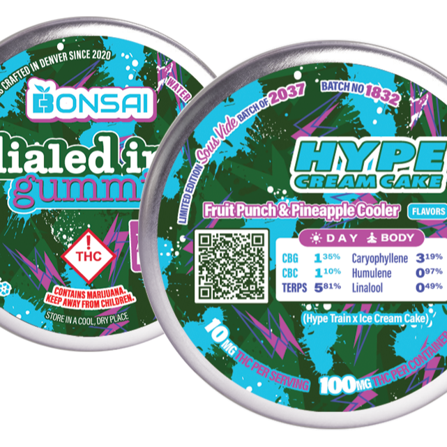 Dialed In... Gummies: Hype Cream Cake [Batch #1832] Fruit Punch & Pineapple Cooler Flavors | 100mg | Leafly