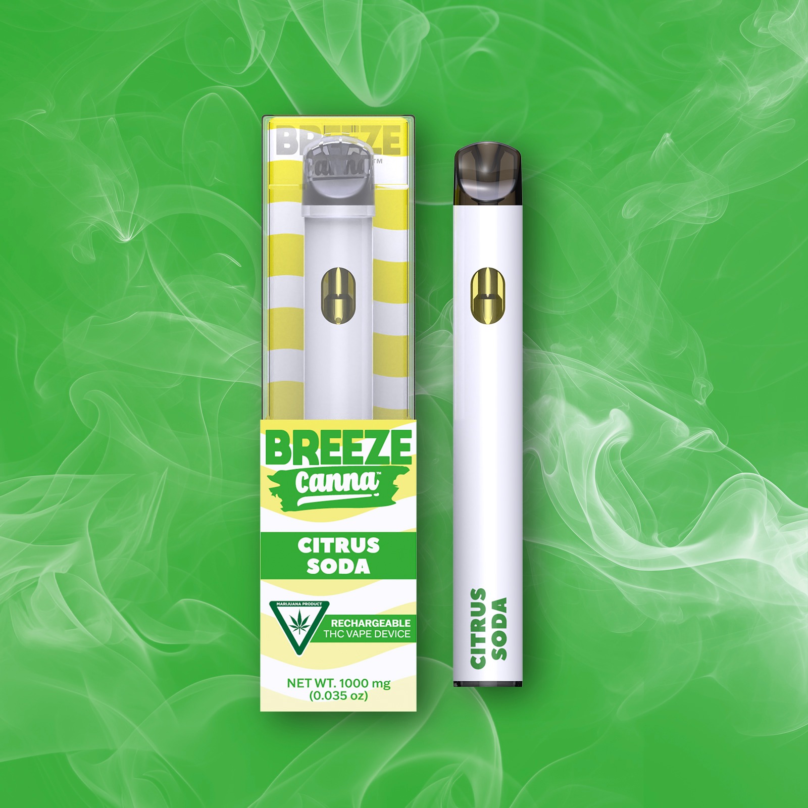 BREEZE Canna: BREEZE Canna - Citrus Soda - Classic 1g PLUS Vape Device |  Leafly