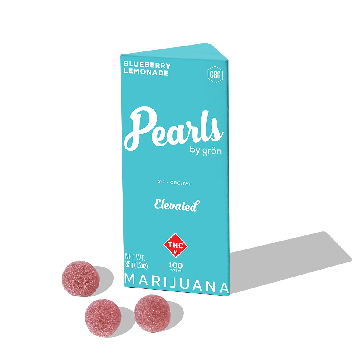 Grön: Blueberry Lemonade Pearls