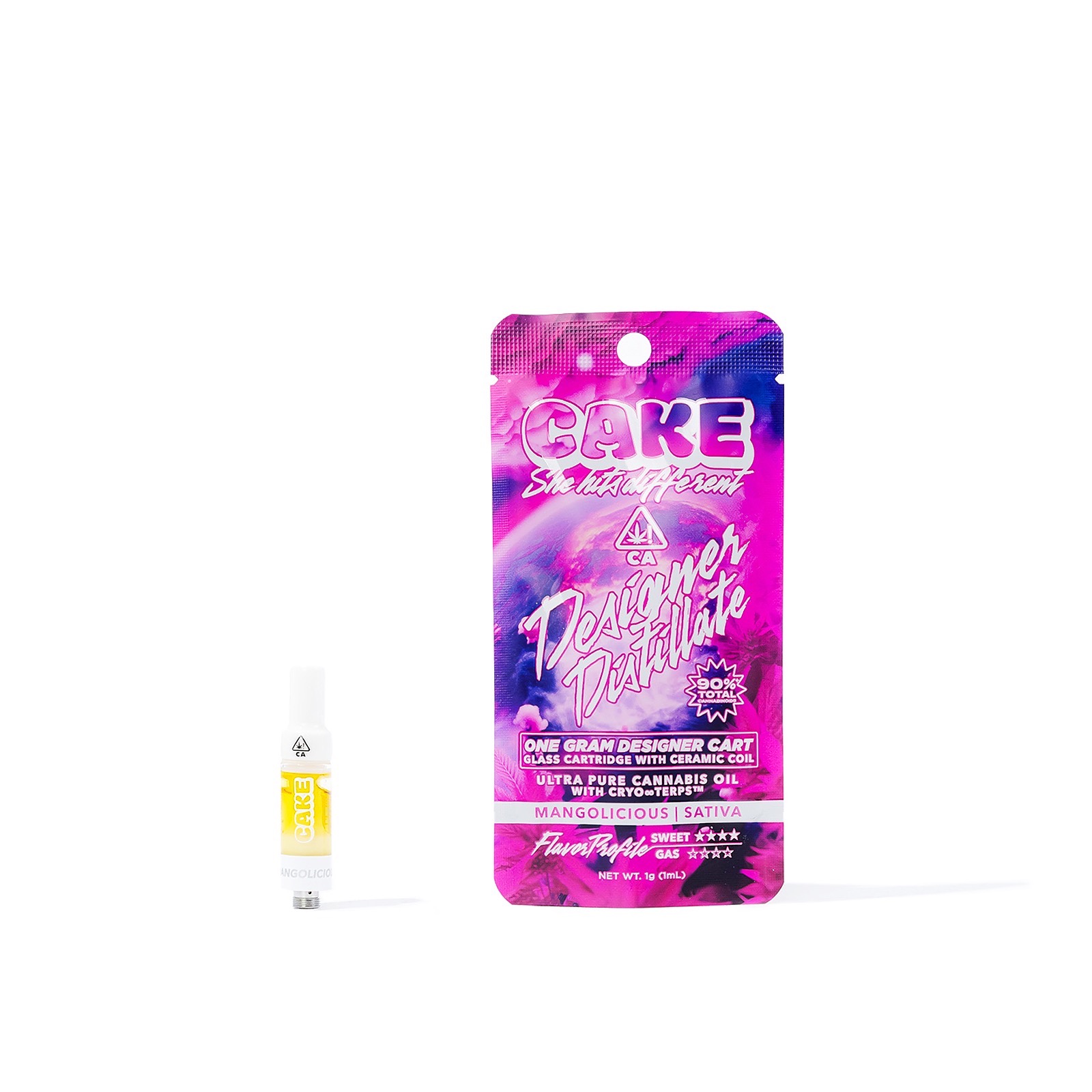 CAKE she hits different: Mangolicious (S) - 1g Designer Distillate Cartridge