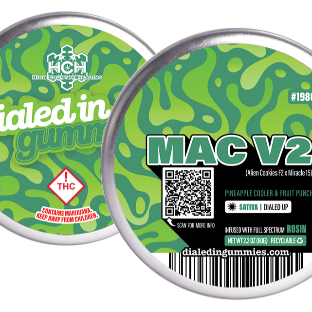 Dialed In... Gummies: MAC V2 [Batch #1980] Fruit Punch & Pineapple Cooler Flavors | 100mg | Leafly