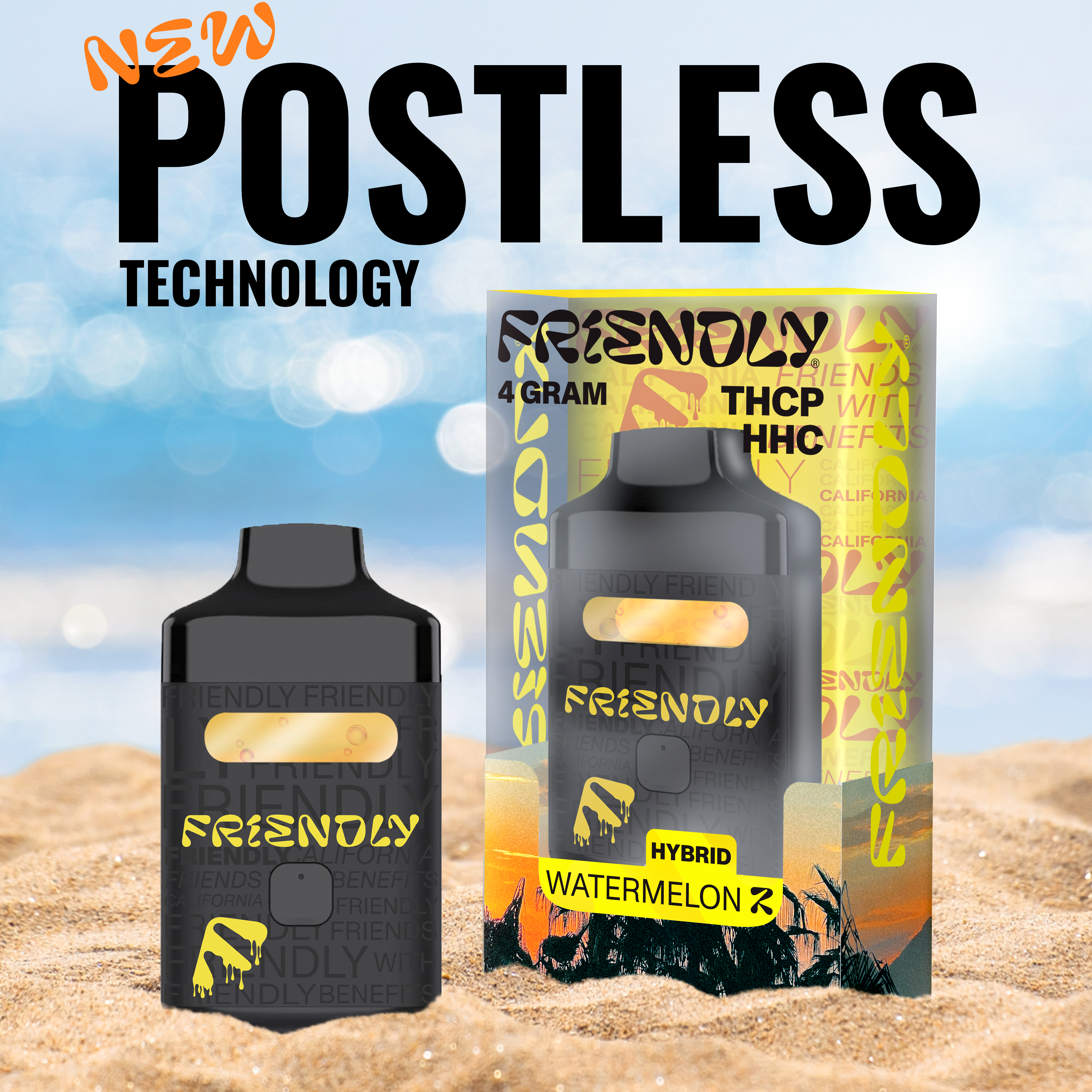 FRIENDLY: Friendly Postless THCP HHC Watermelon Z 4000MG Disposable Vape |  Leafly