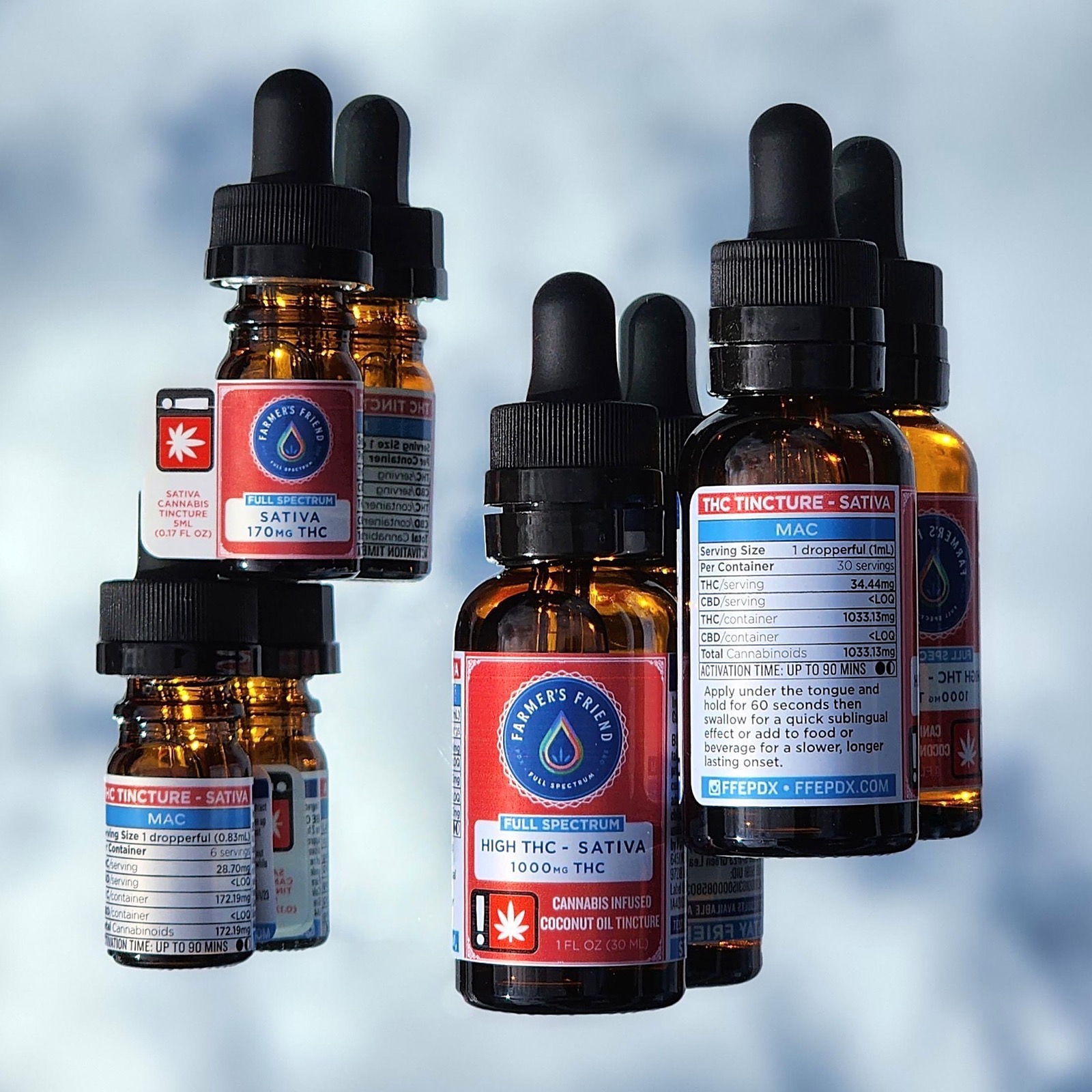 Farmer's Friend Extracts 1oz Tincture 1000mg THC Sativa Strawberries & Cream (grown by Old