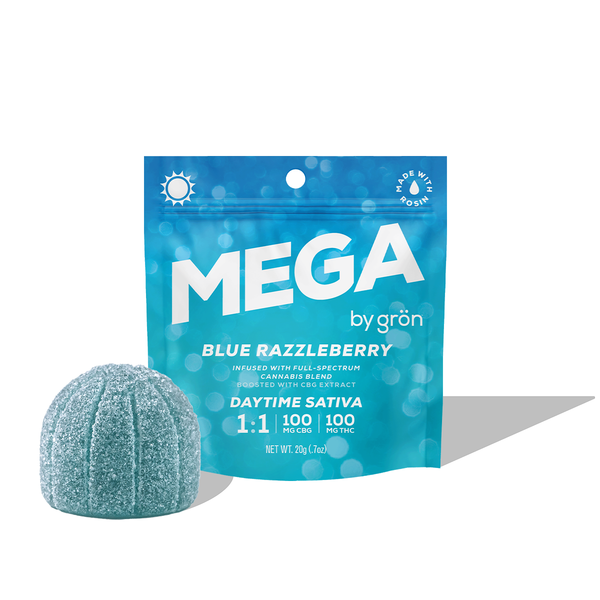 Grön: Blue Razzleberry - Single Mega Pearl - Gron