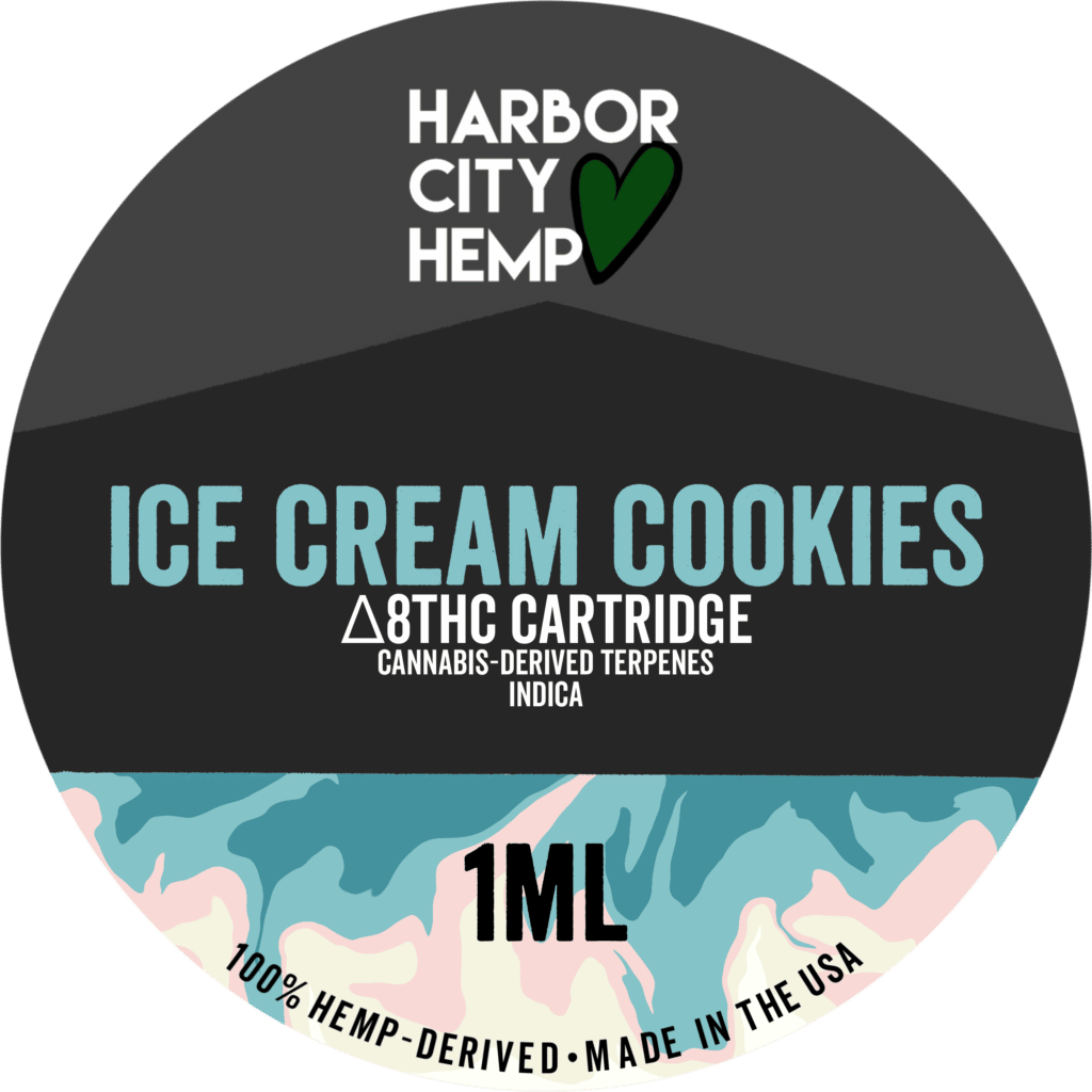 Harbor City Hemp Ice Cream Cookies (Indica) 1ml Delta 8 CDT