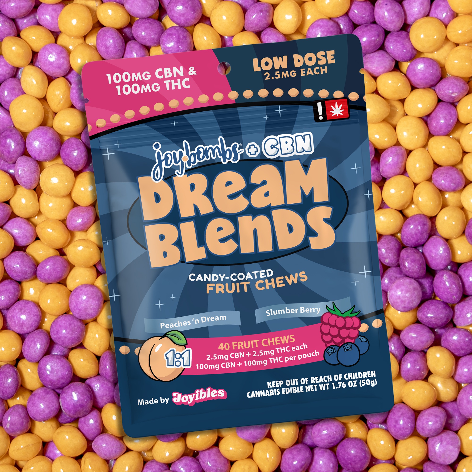 Joy Bombs by Joyibles: Bombs 40 Piece Fruit Chew - Dream Blend