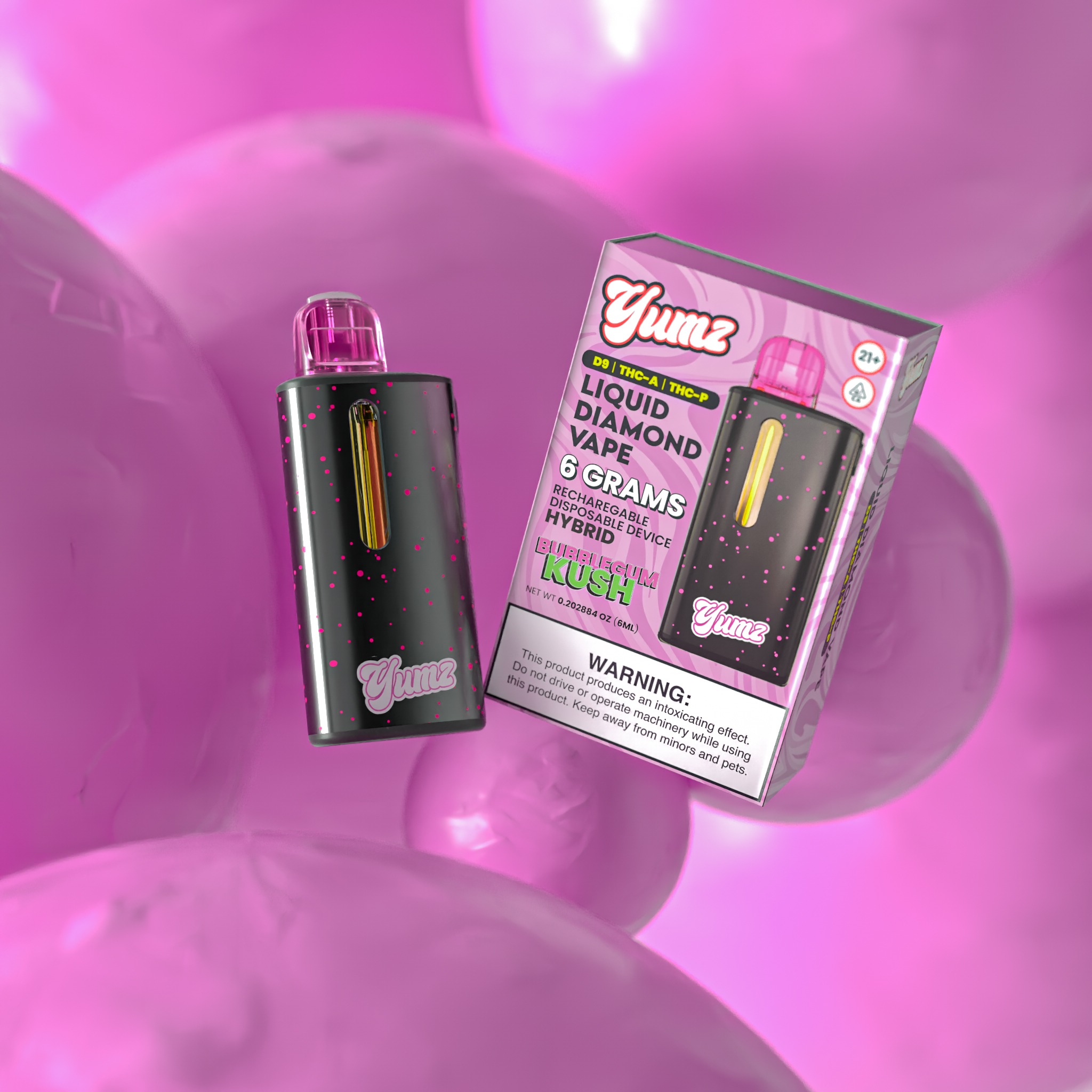 wholesale disposable vapes usa Yumz Lab: Yumz - THCA Vape - 6 Grams - Bubblegum Kush