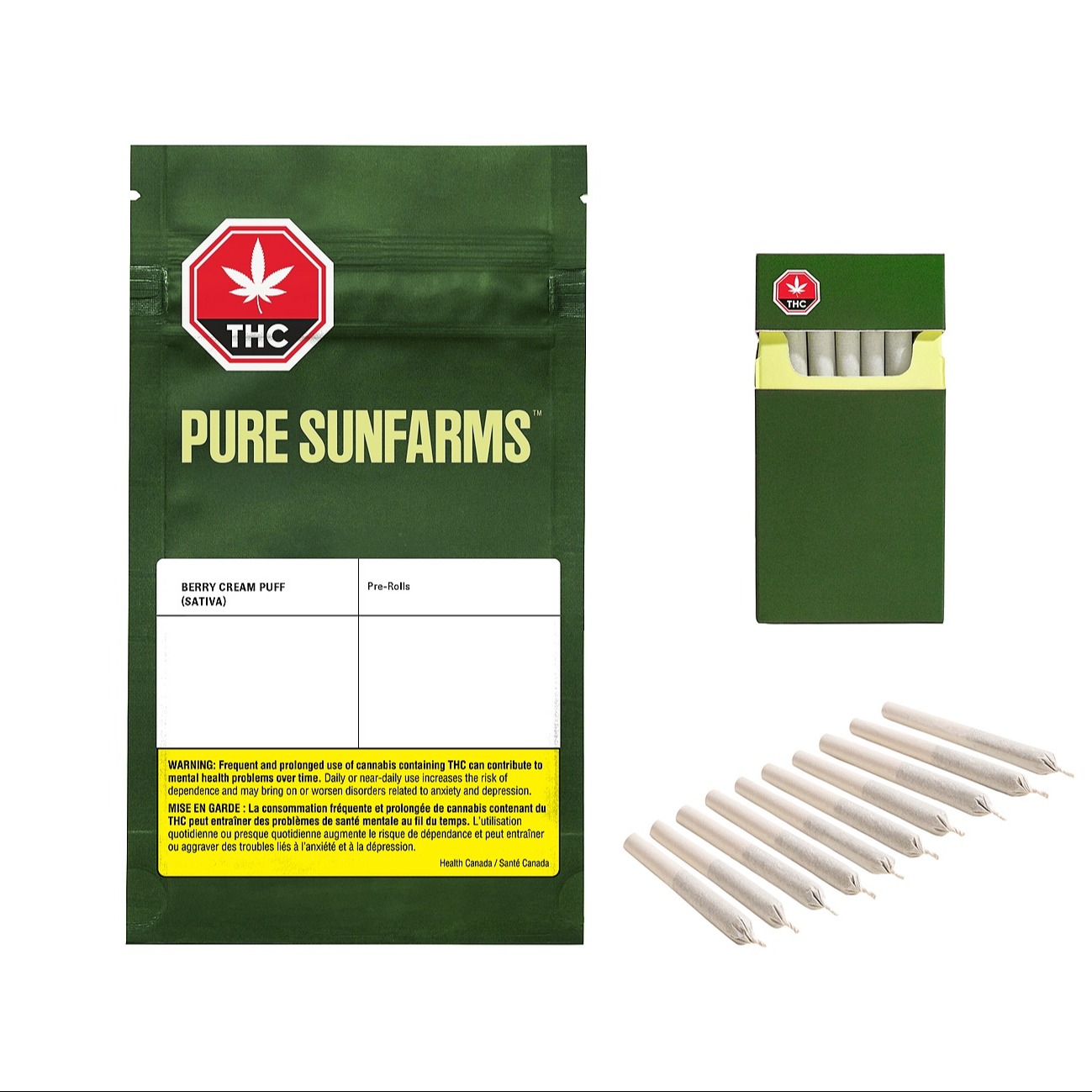 Pure Sunfarms Berry Cream Puff 10 x 0.3g PreRoll Leafly