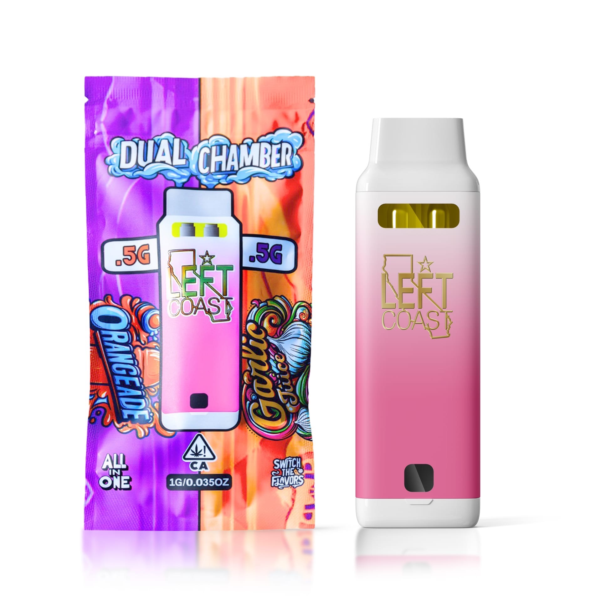 Left Coast Extracts Dual Chamber 1G Orangeade / Garlic Juice Leafly
