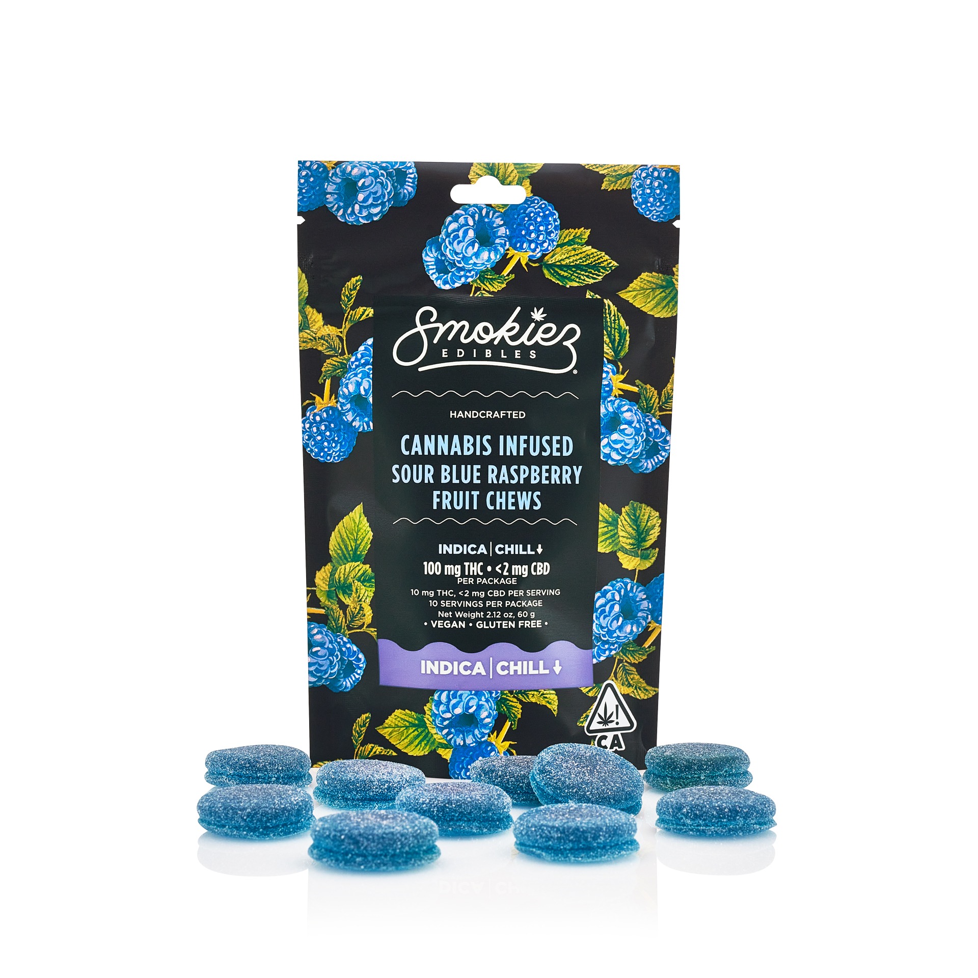 Smokiez Edibles — Sour Blue Raspberry Fruit Chews - Ca