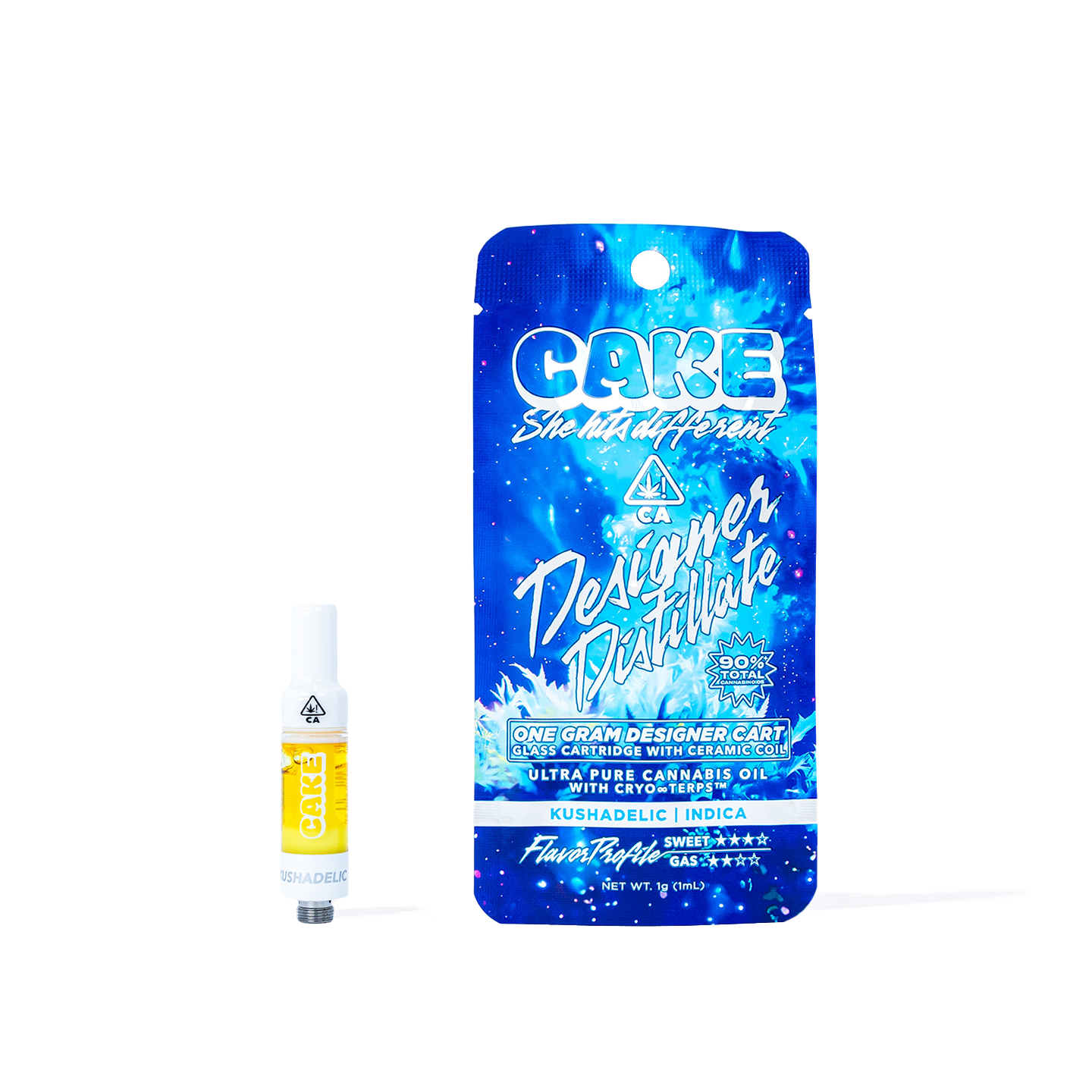 CAKE she hits different Kushadelic 1g Indica Cartridge Leafly