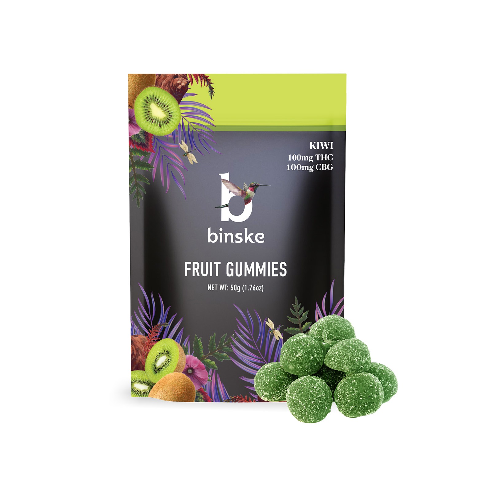 BINSKE - KIWI EDIBLES 1:1 THC | CBG - 100MG