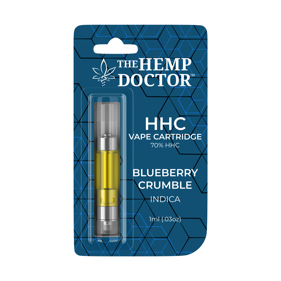 The Hemp Doctor: HHC Vape Cartridge - Blueberry Crumble (Indica) | Leafly