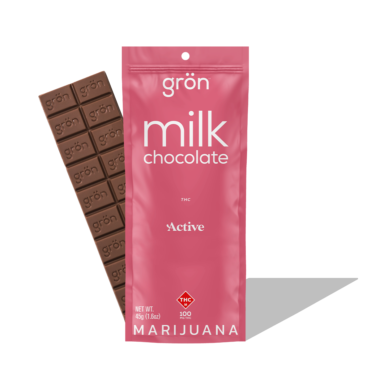 Grön: Grön chocolate MILK 100mg Sativa BAR (S)