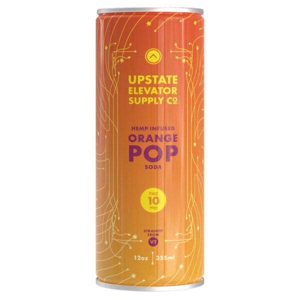Upstate Elevator Supply Co. 10mg THC Orange Pop Soda Leafly