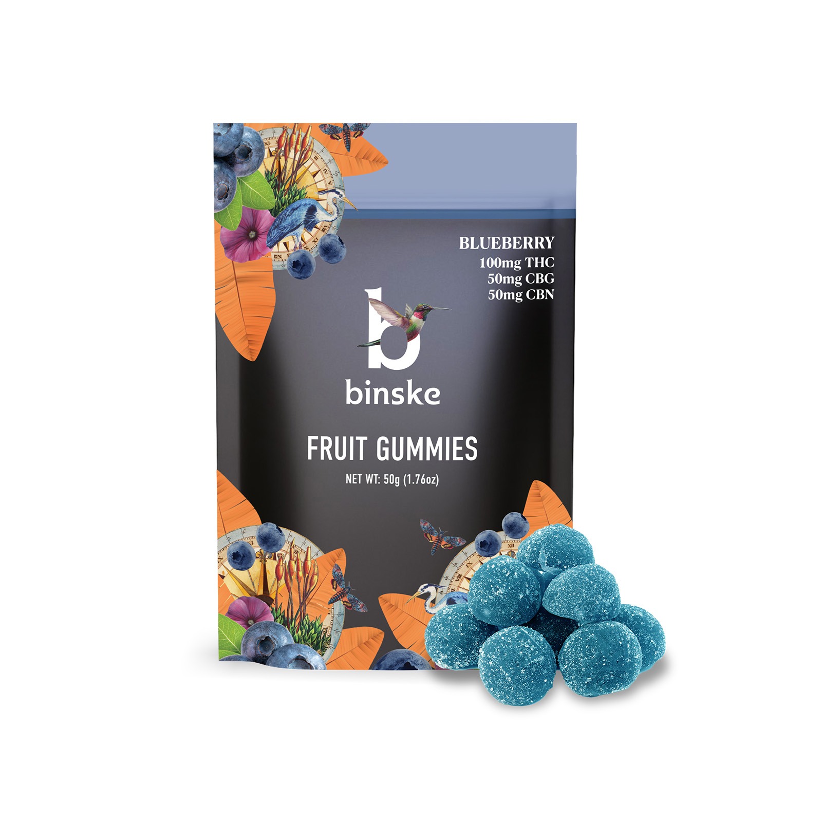 BINSKE - BLUEBERRY EDIBLES 2:1:1 THC | CBG | CBN - 100MG