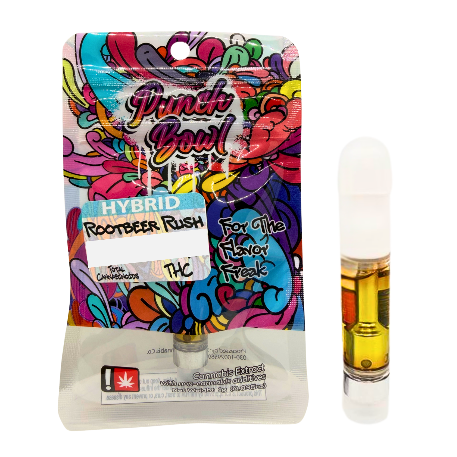 Self Made Cannabis Co.: Punch Bowl | Rootbeer Rush | Hybrid | 1g Distillate  510 Vape Cart | Leafly