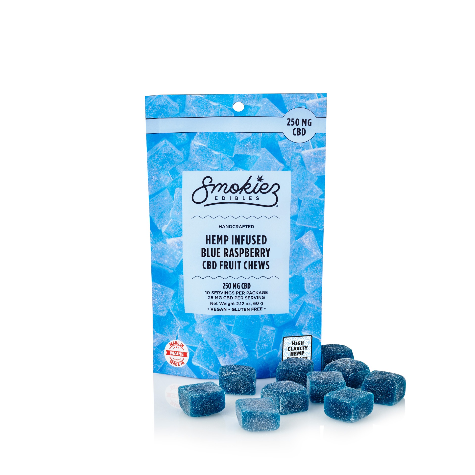 250mg CBD Blue Raspberry Gummies