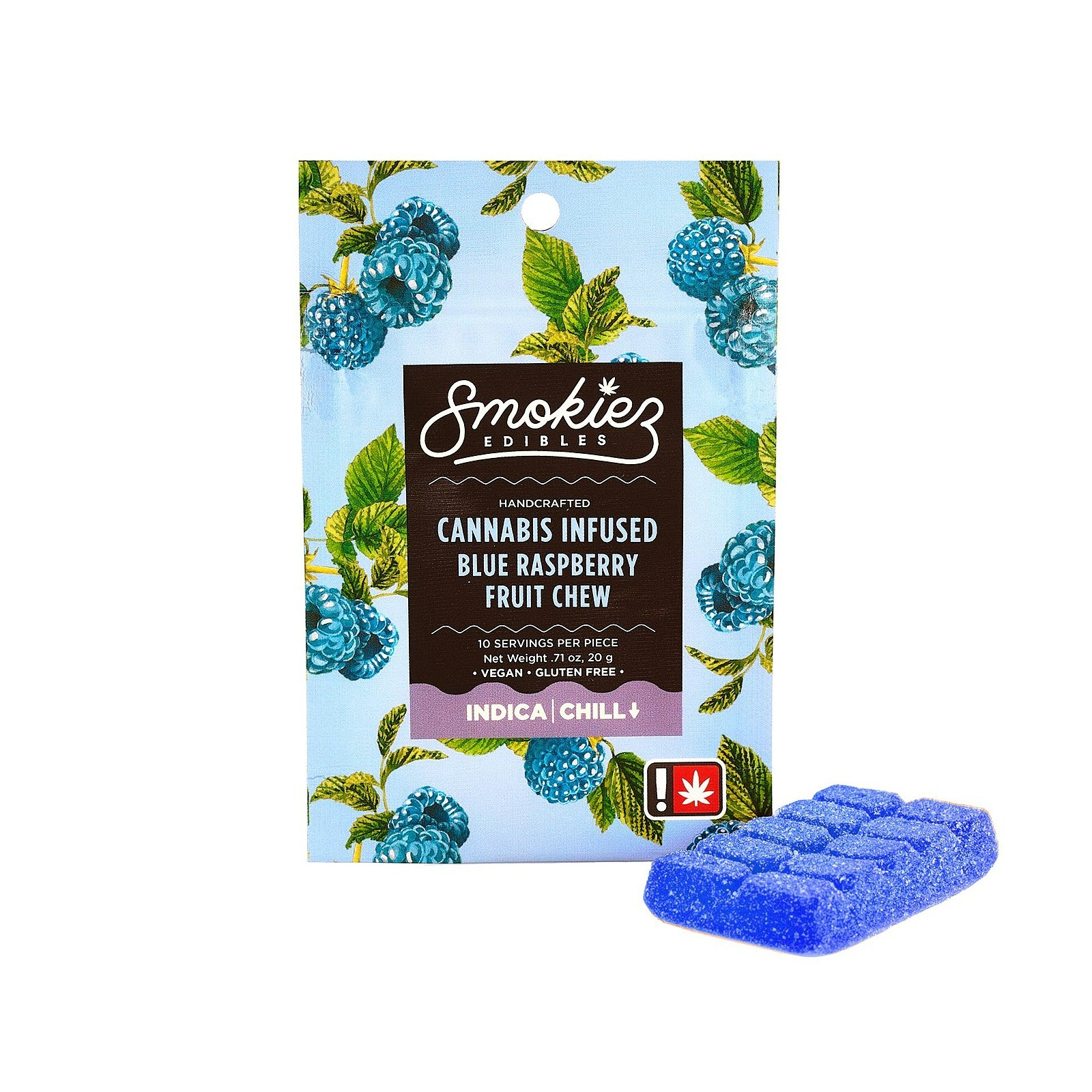 Smokiez Edibles: Sweet Blue Raspberry Fruit Chew Single - Smokiez