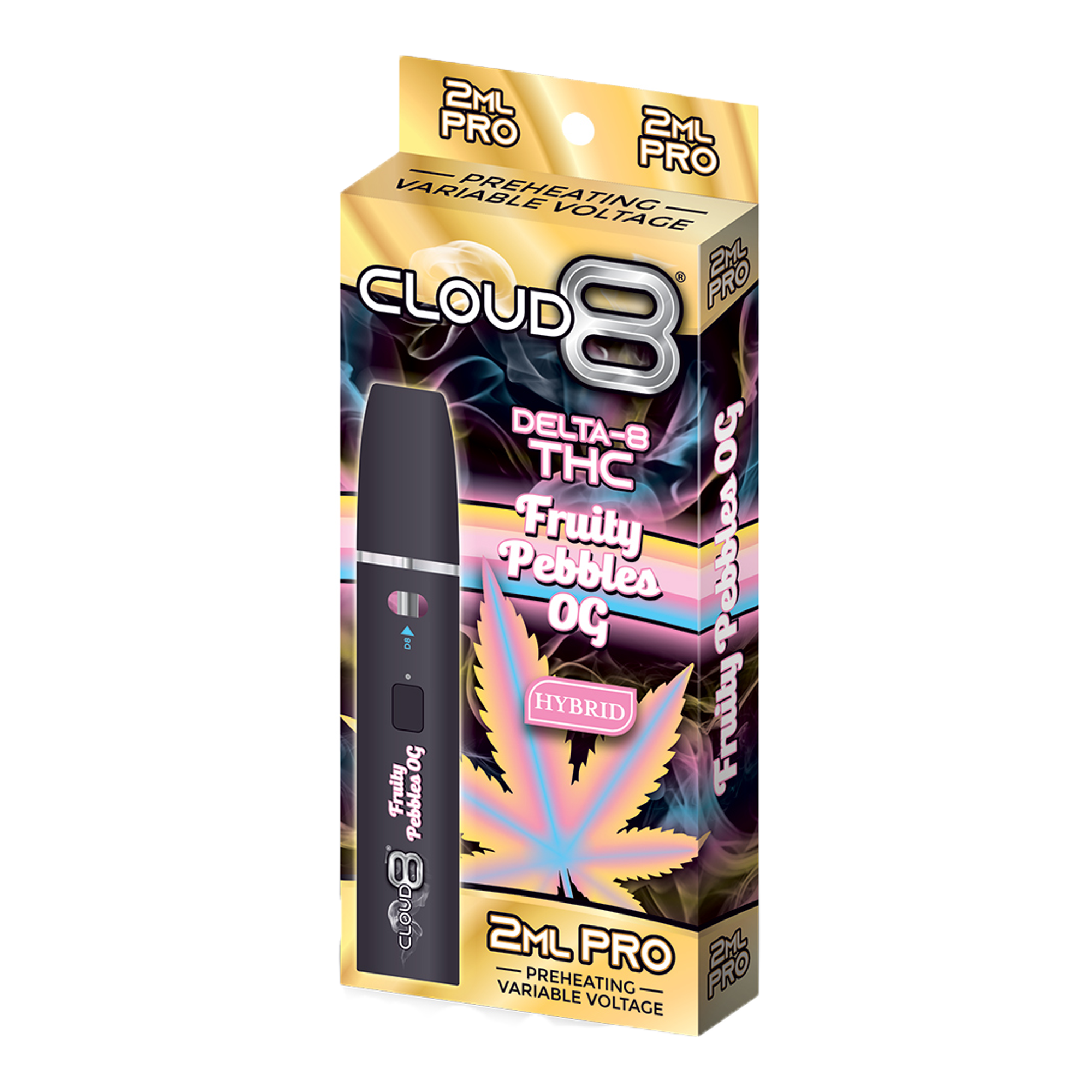 Cloud 8 Delta-8 THC: Cloud 8 2ML PRO Disposable - Delta-8 - Fruity Pebbles 
