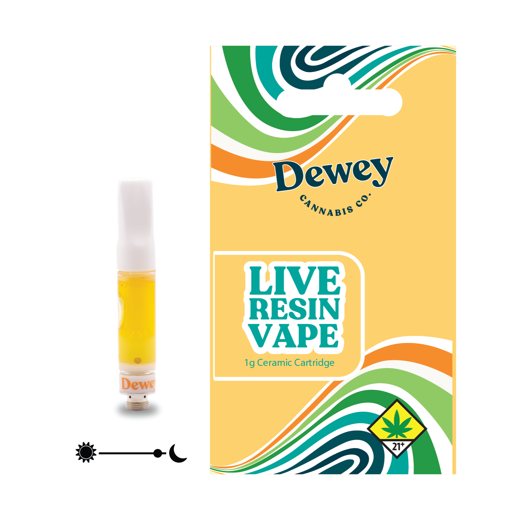 Dewey Cannabis Co. Live Resin Cartridge Purple Mango