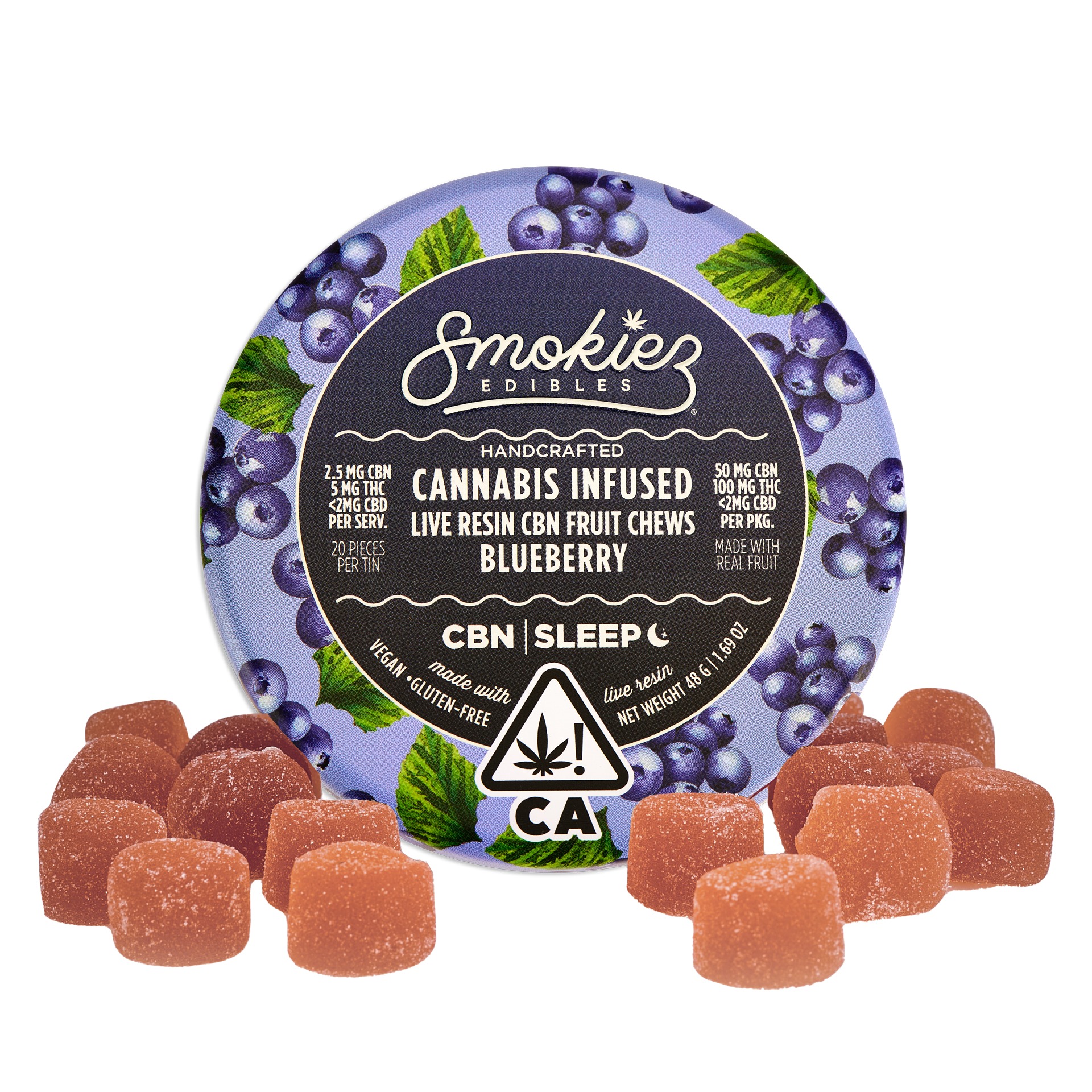 Smokiez Edibles: Blueberry 1CBD:2THC Fruit Chews