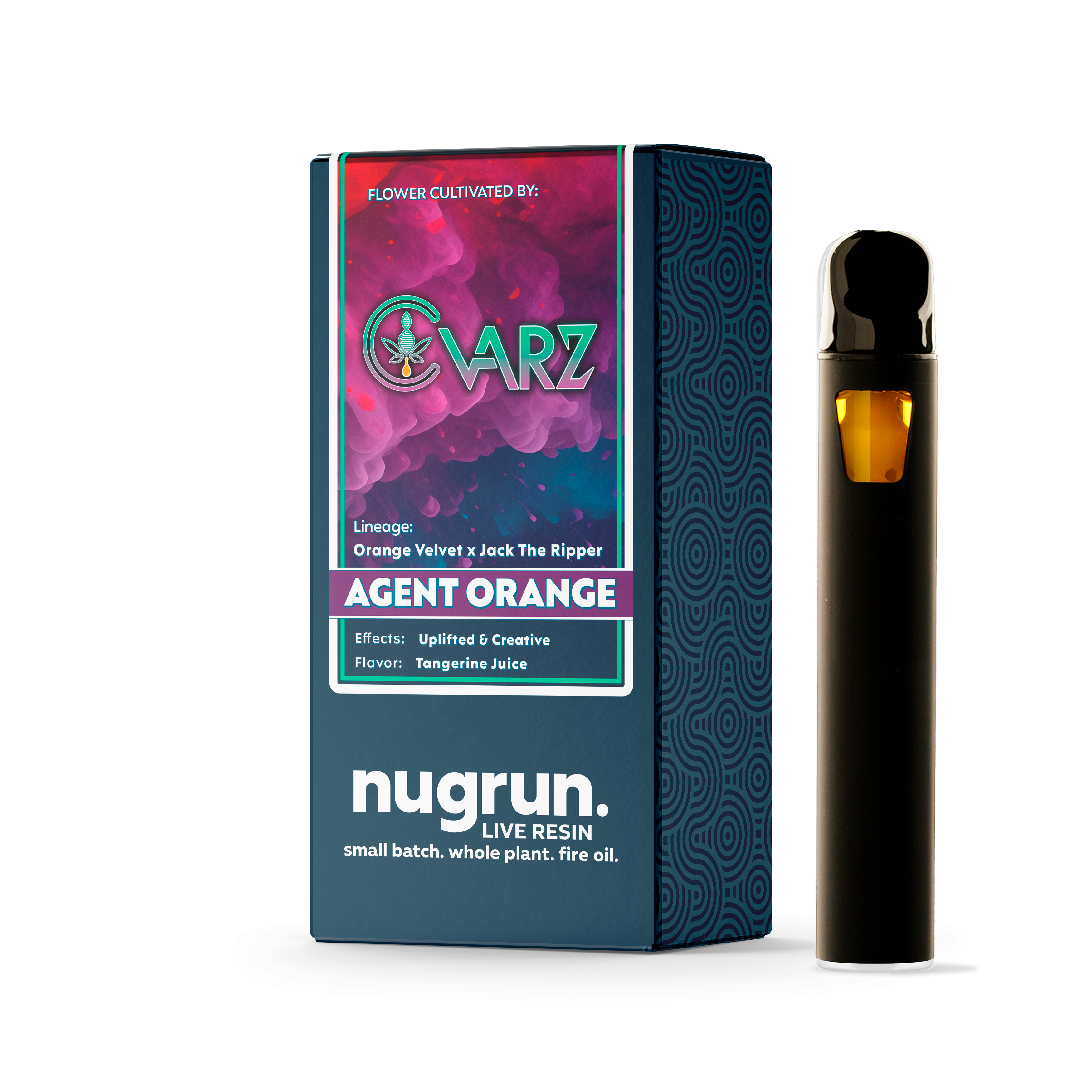 nugrun.: nugrun. x VARZ Live Resin 1G AIO | Agent Orange