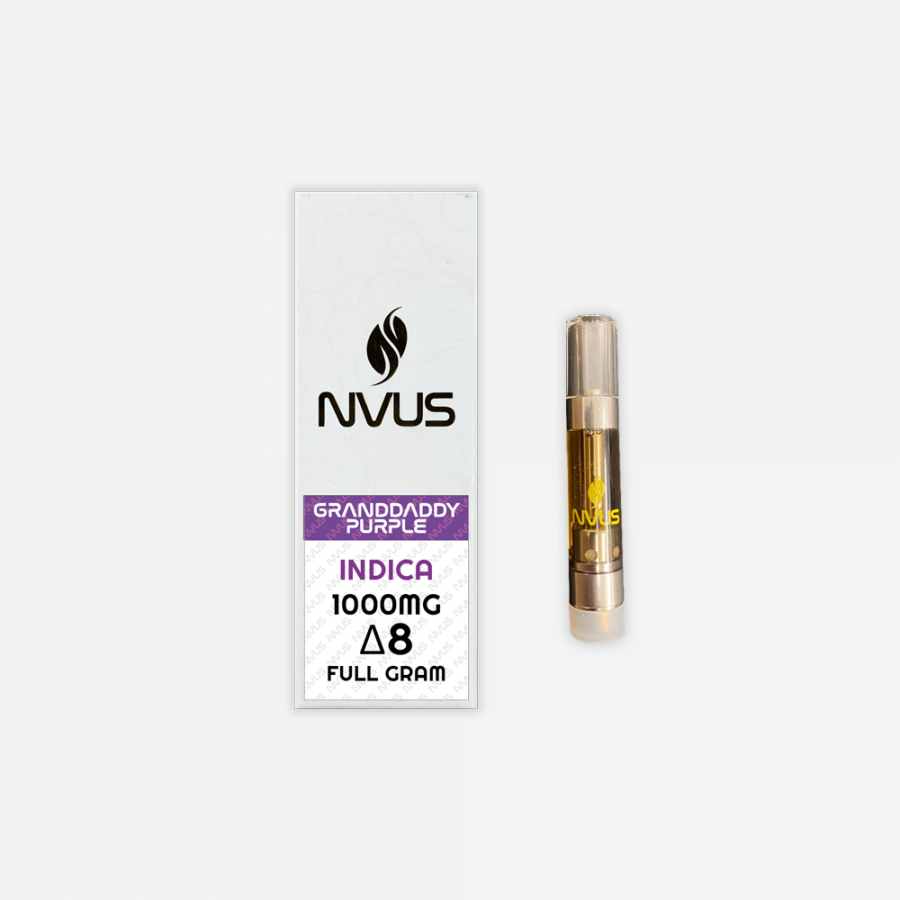 NVUS Labs NVUS Δ8 Vape Cart Granddaddy Purple 1 gram Leafly