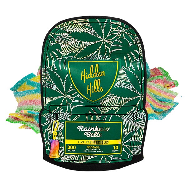 Zaleaf: Hidden Hills Live Resin Gummy Belts | 3000mg UNICORN RAIN BELTS | Leafly
