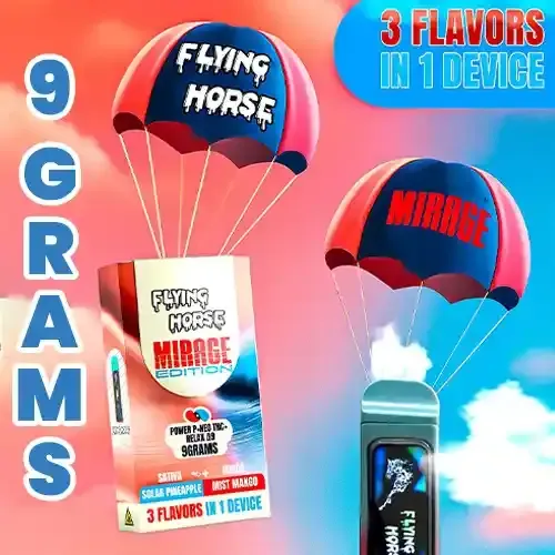 flying horse 3 in 1 vape price The Green Dragon CBD: Flying Horse - Mirage 3-in-1 THC Vape - 9g