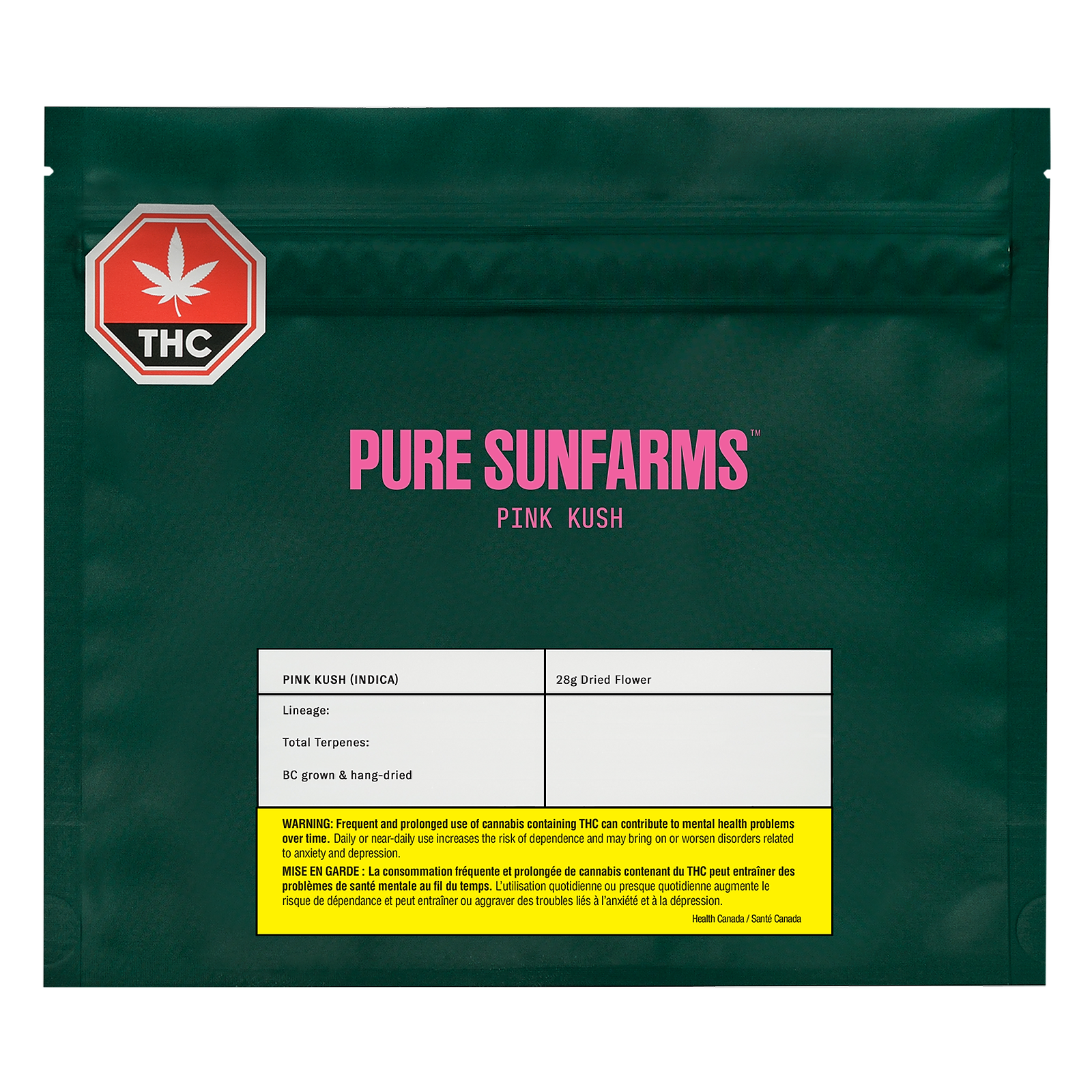 Pink Kush- Pure Sunfarms - Pink Kush 14g Dried Flower