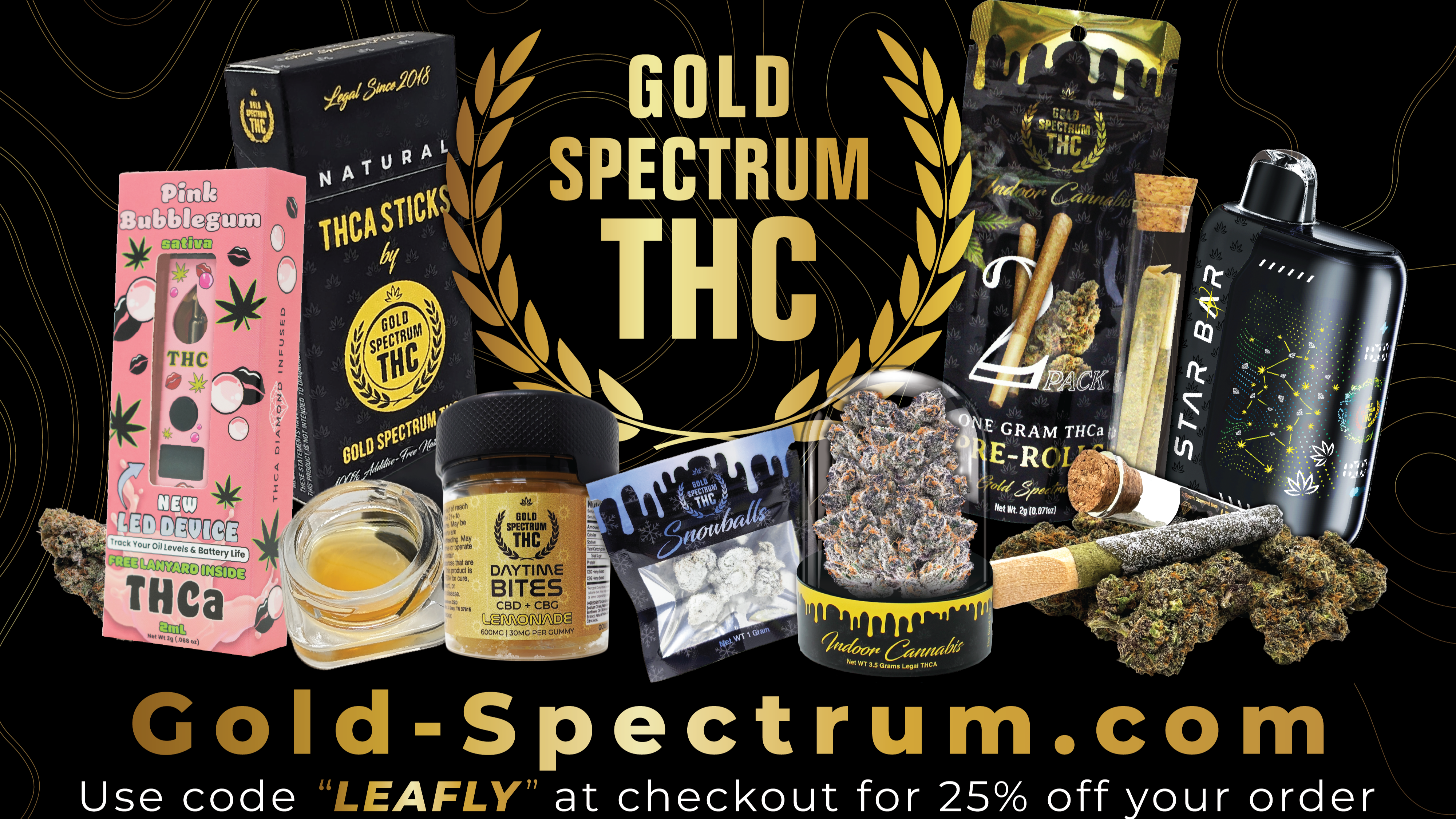 Gold Spectrum THC Vape Pens, THC Pens, Batteries, & Weed Vaporizers on  Leafly