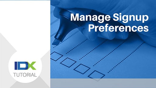 Signup Preferences