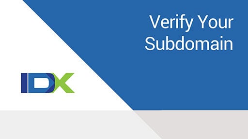 Verify Your Subdomain
